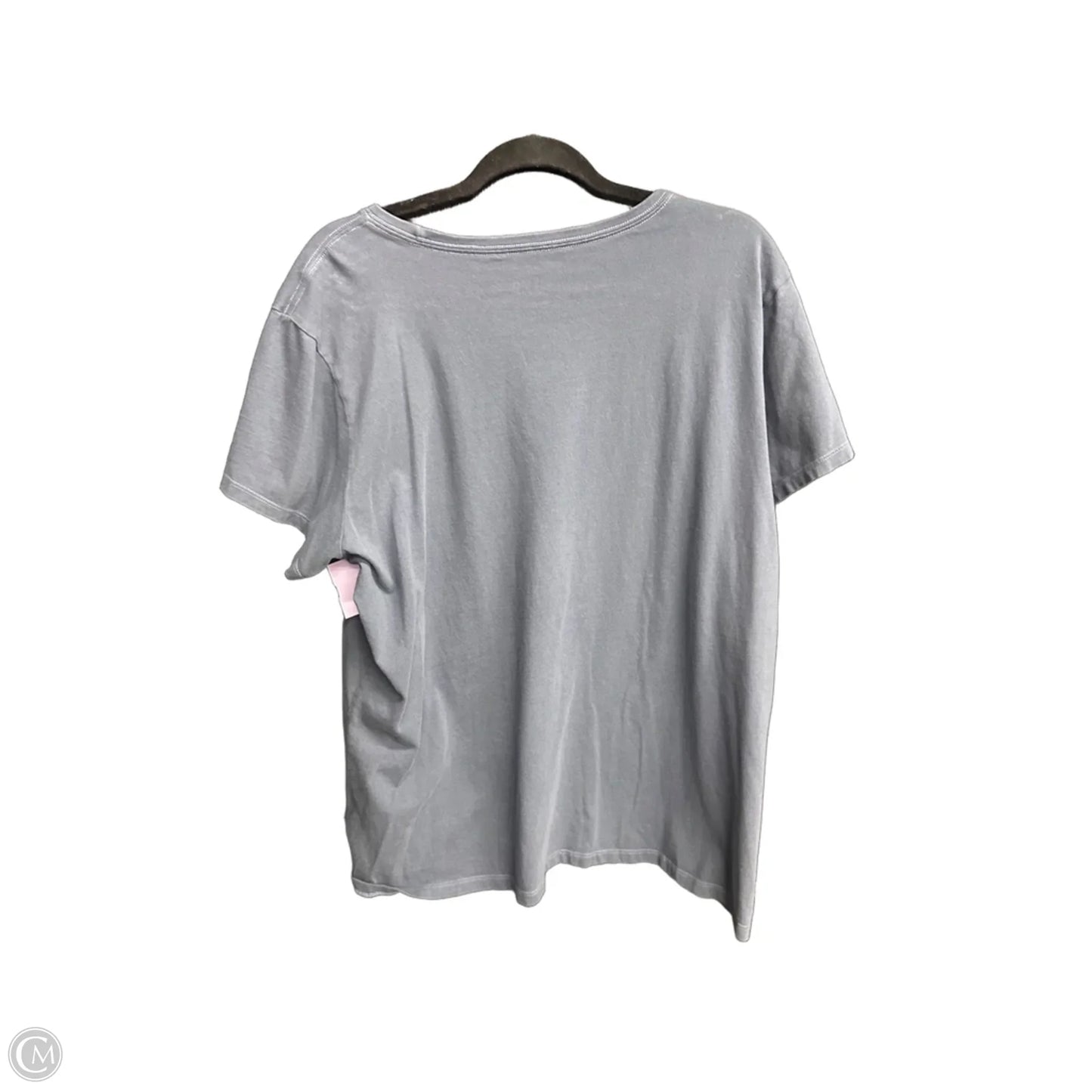 Top Short Sleeve By Life Is Good In Grey, Size: 2x