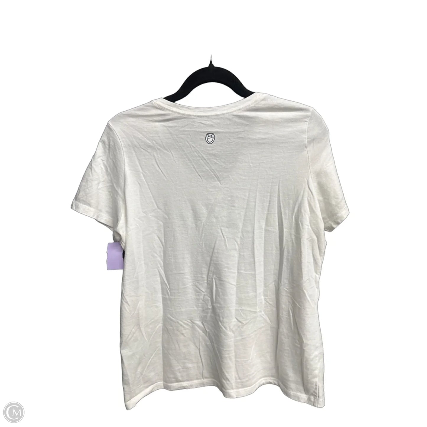 Top Short Sleeve By Life Is Good In Blue & White, Size: M
