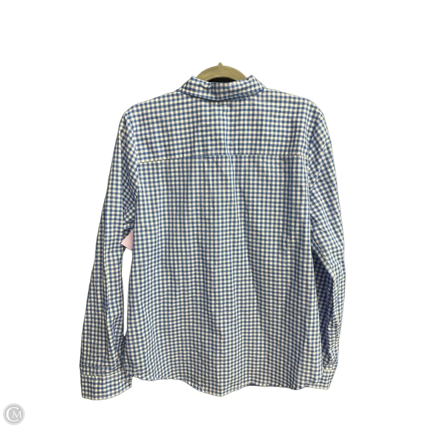 Top Long Sleeve By Us Polo Assoc In Plaid Pattern, Size: L