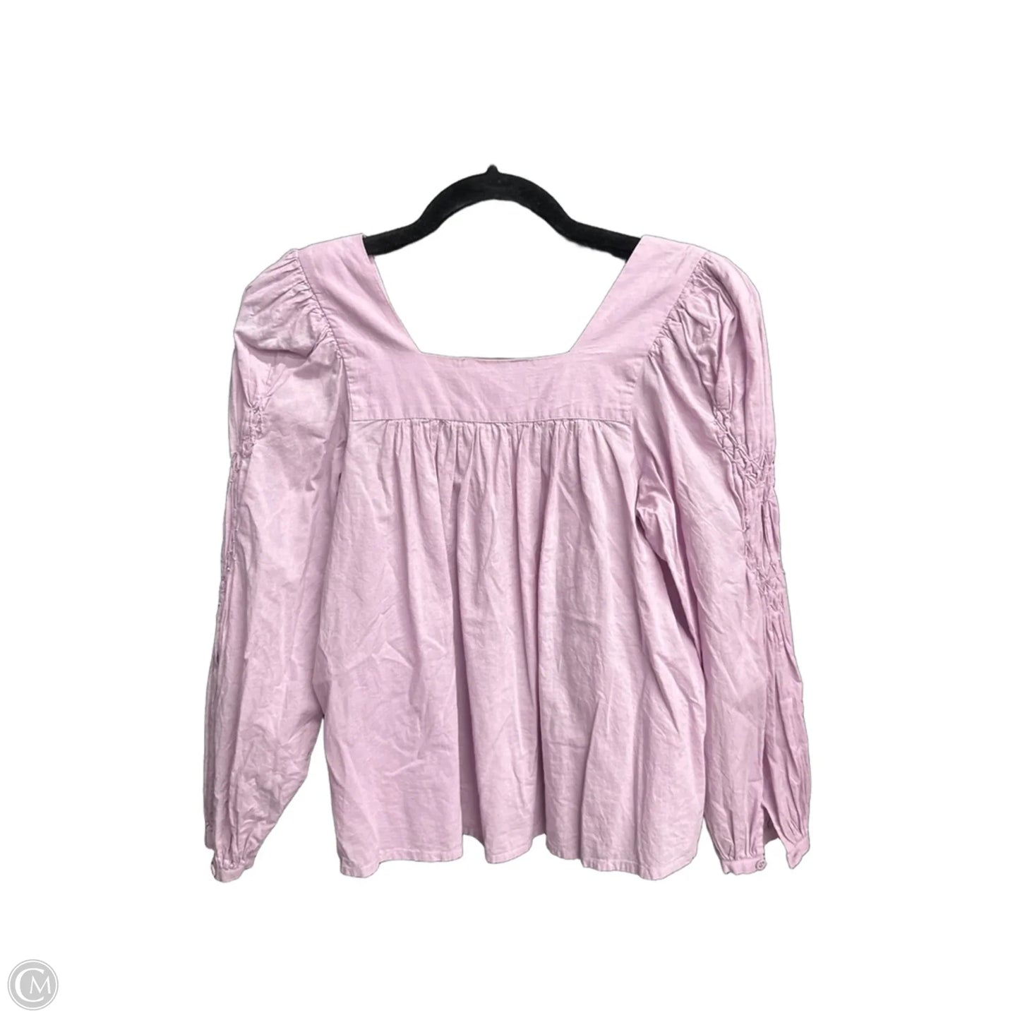 Blouse Long Sleeve By Caballero In Purple, Size: Xs
