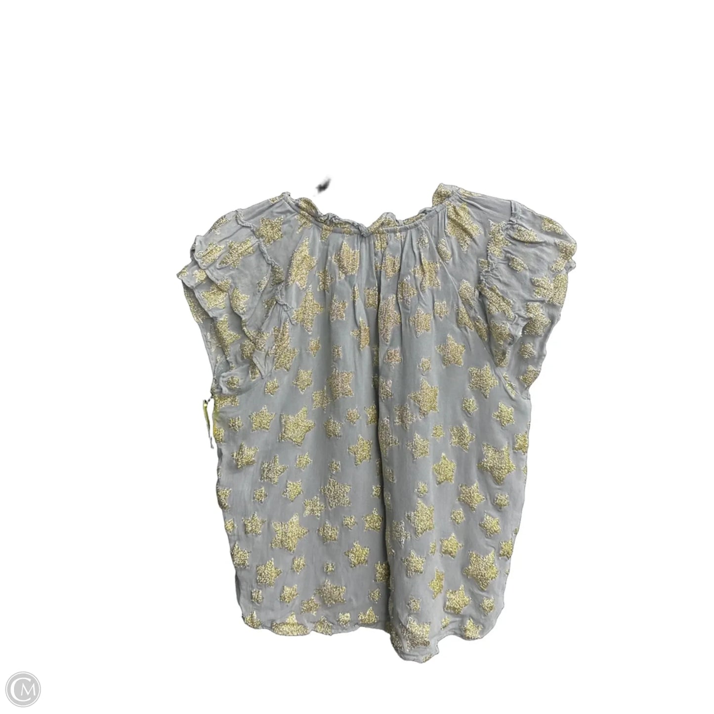 Top Short Sleeve By Loft In Grey, Size: M