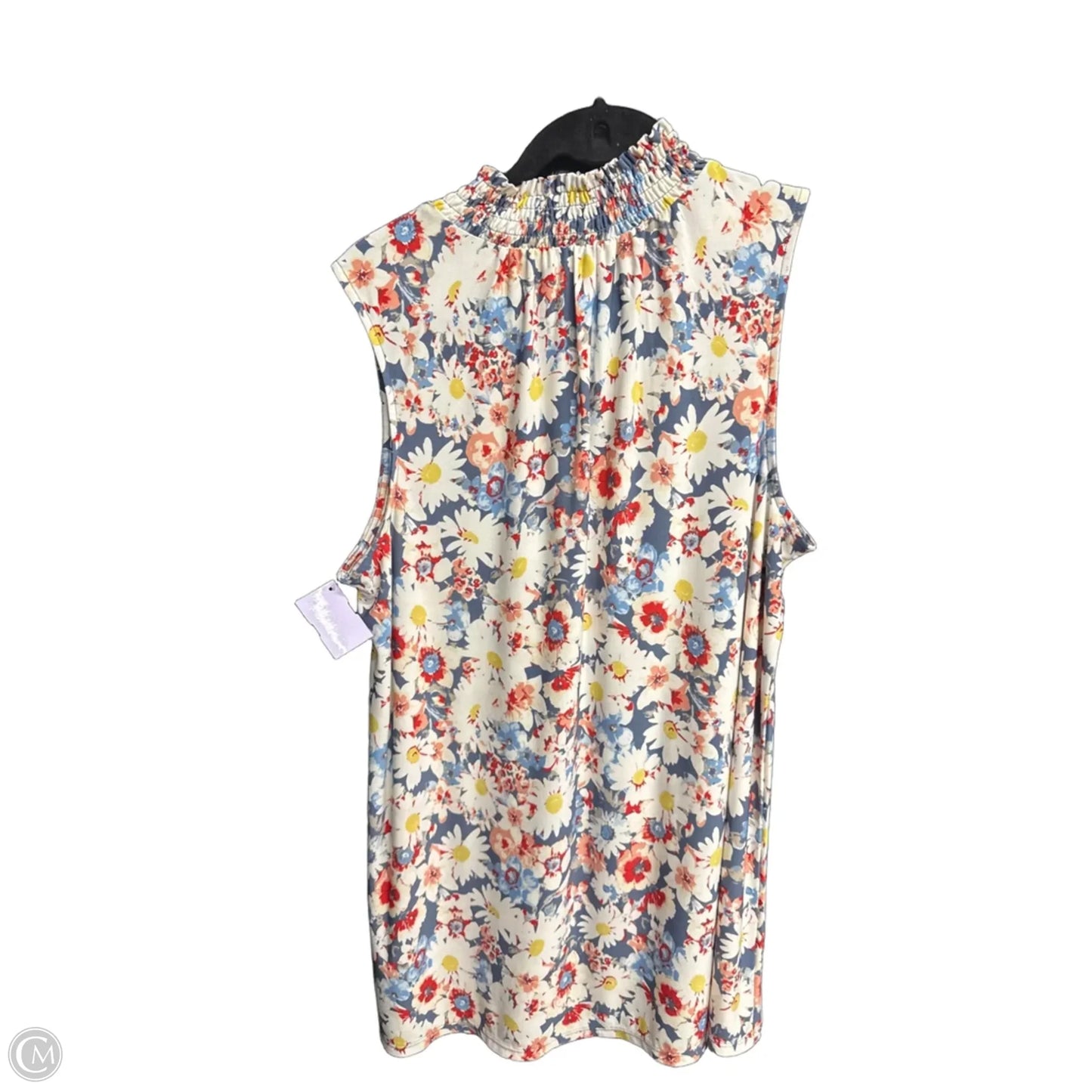 Top Sleeveless By Cato In Floral Print, Size: L