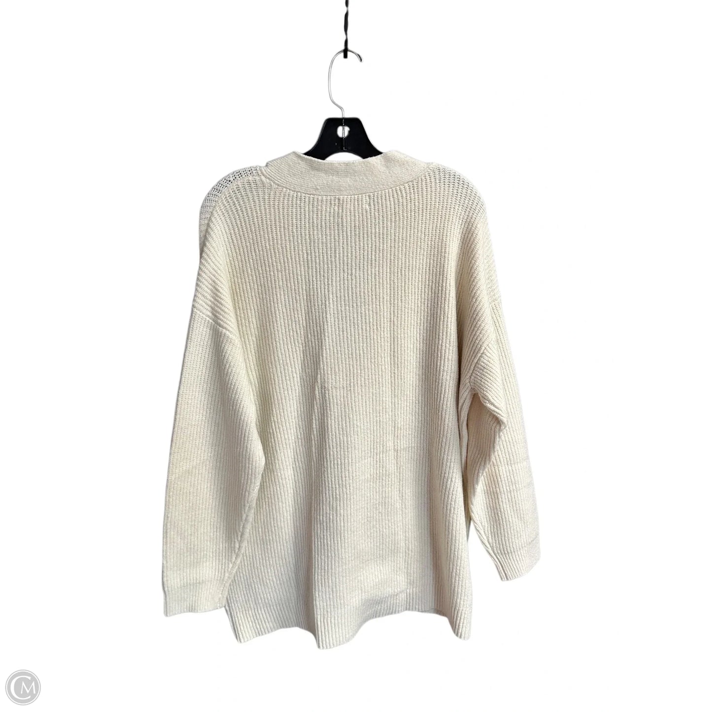 Sweater Cardigan By On 34th In Cream, Size: L
