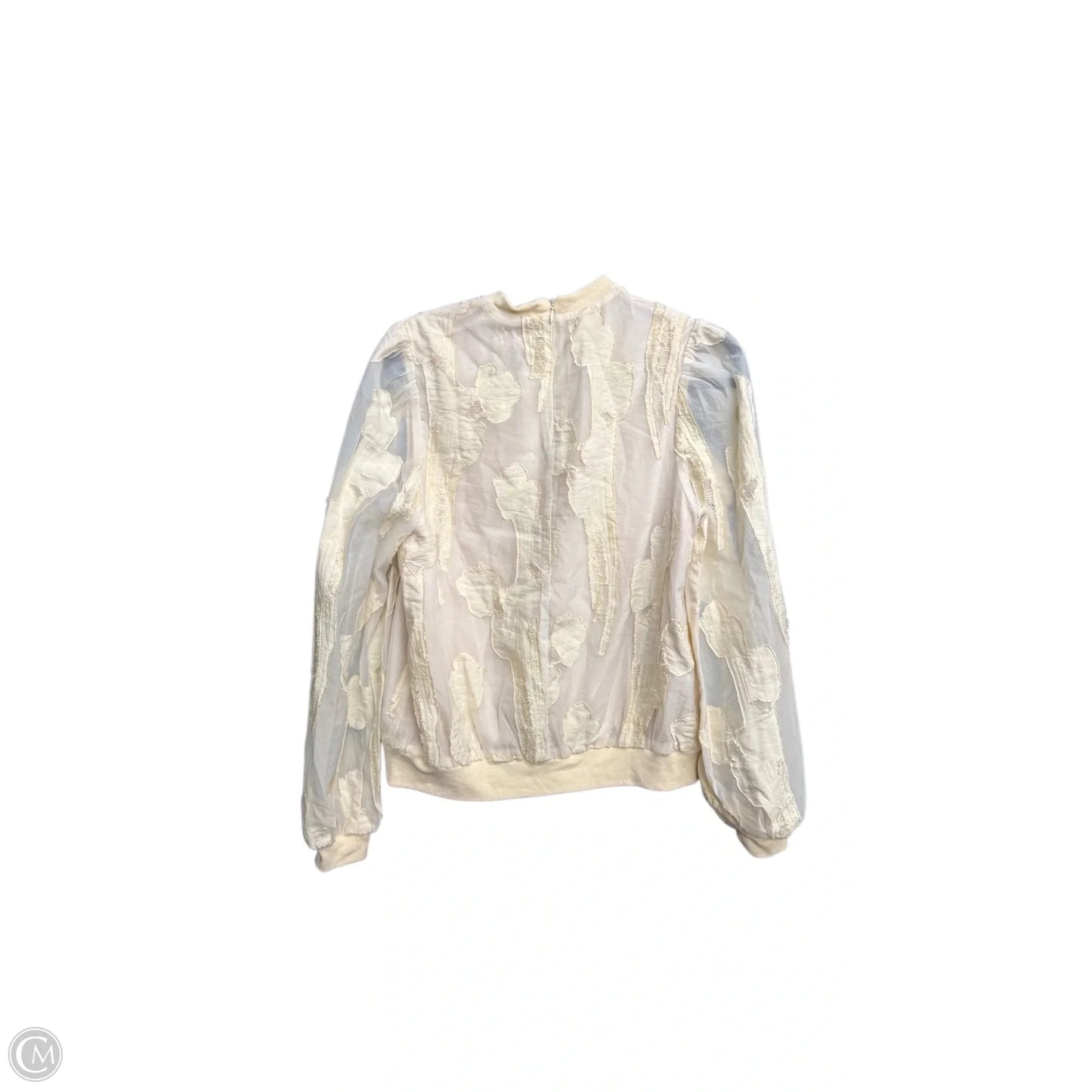 Top Long Sleeve By Clothes Mentor In Cream, Size: Xs