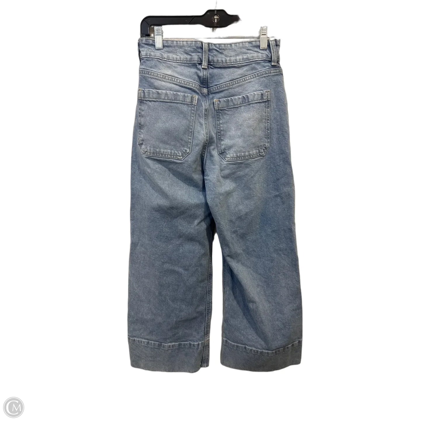 Jeans Wide Leg By H&m In Blue Denim, Size: 4
