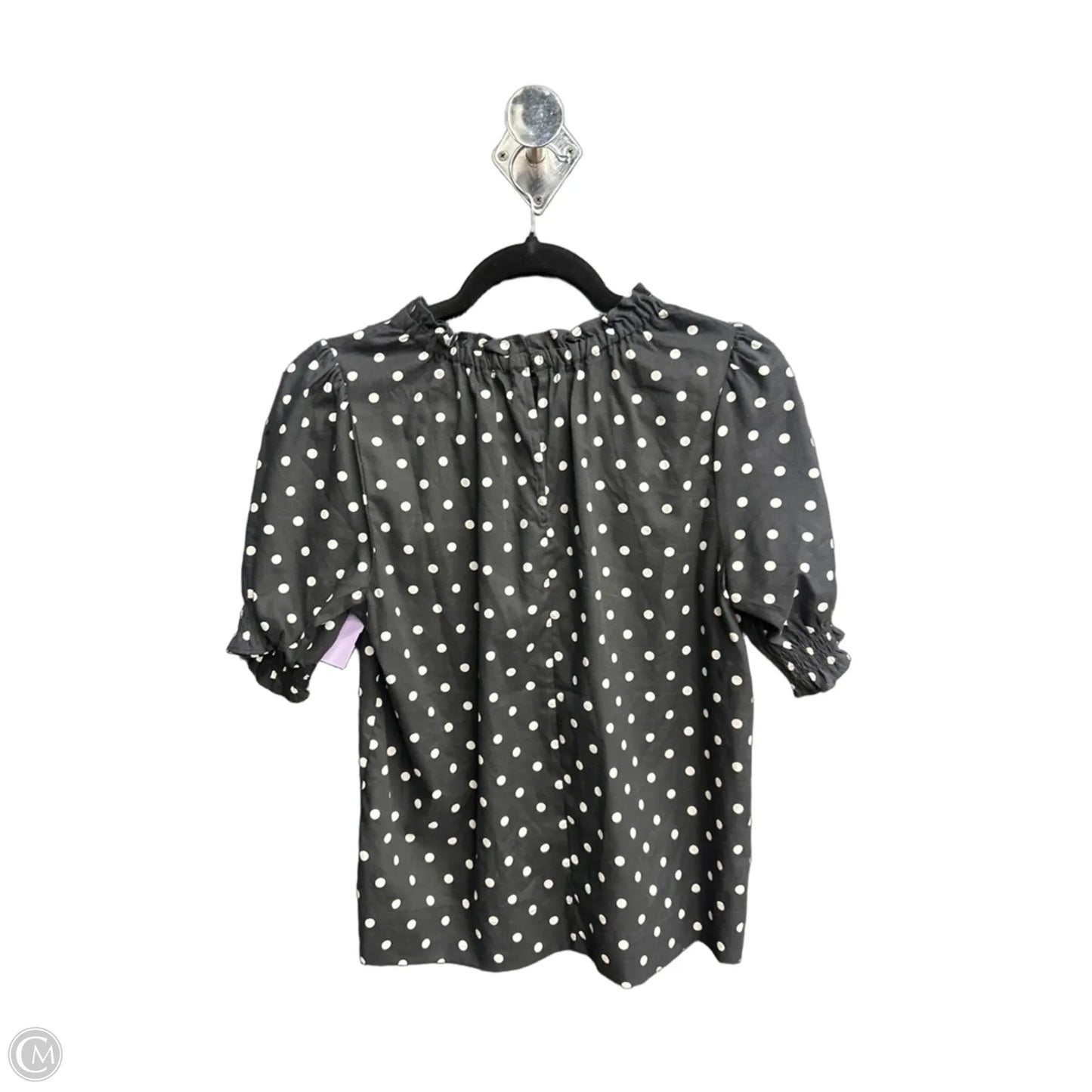 Top Short Sleeve By Free Assembly In Polkadot Pattern, Size: S