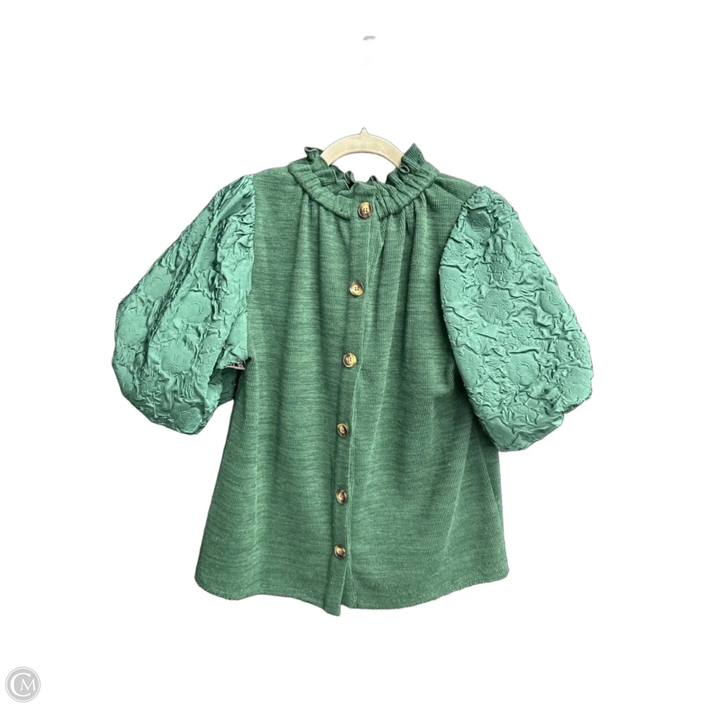 Top Short Sleeve By Thml In Green, Size: S