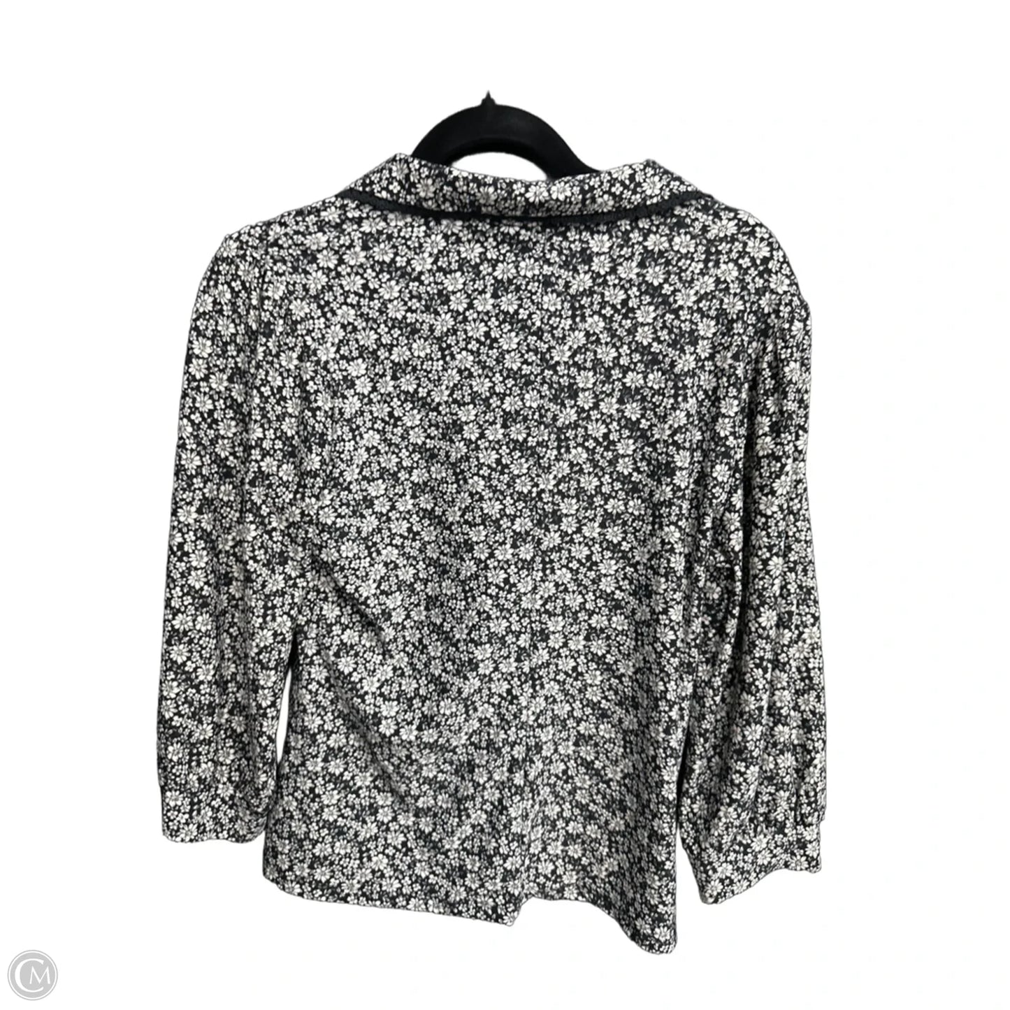 Top 3/4 Sleeve By Auw In Floral Print, Size: M
