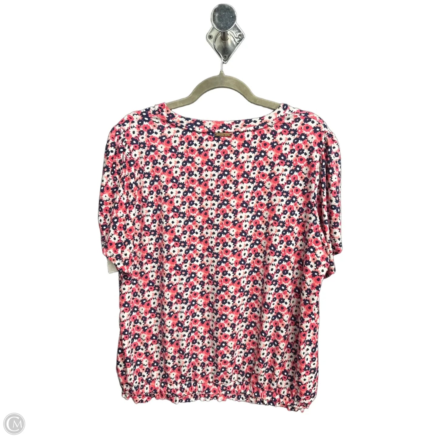 Top Short Sleeve Designer By Michael Kors In Floral Print, Size: Xl