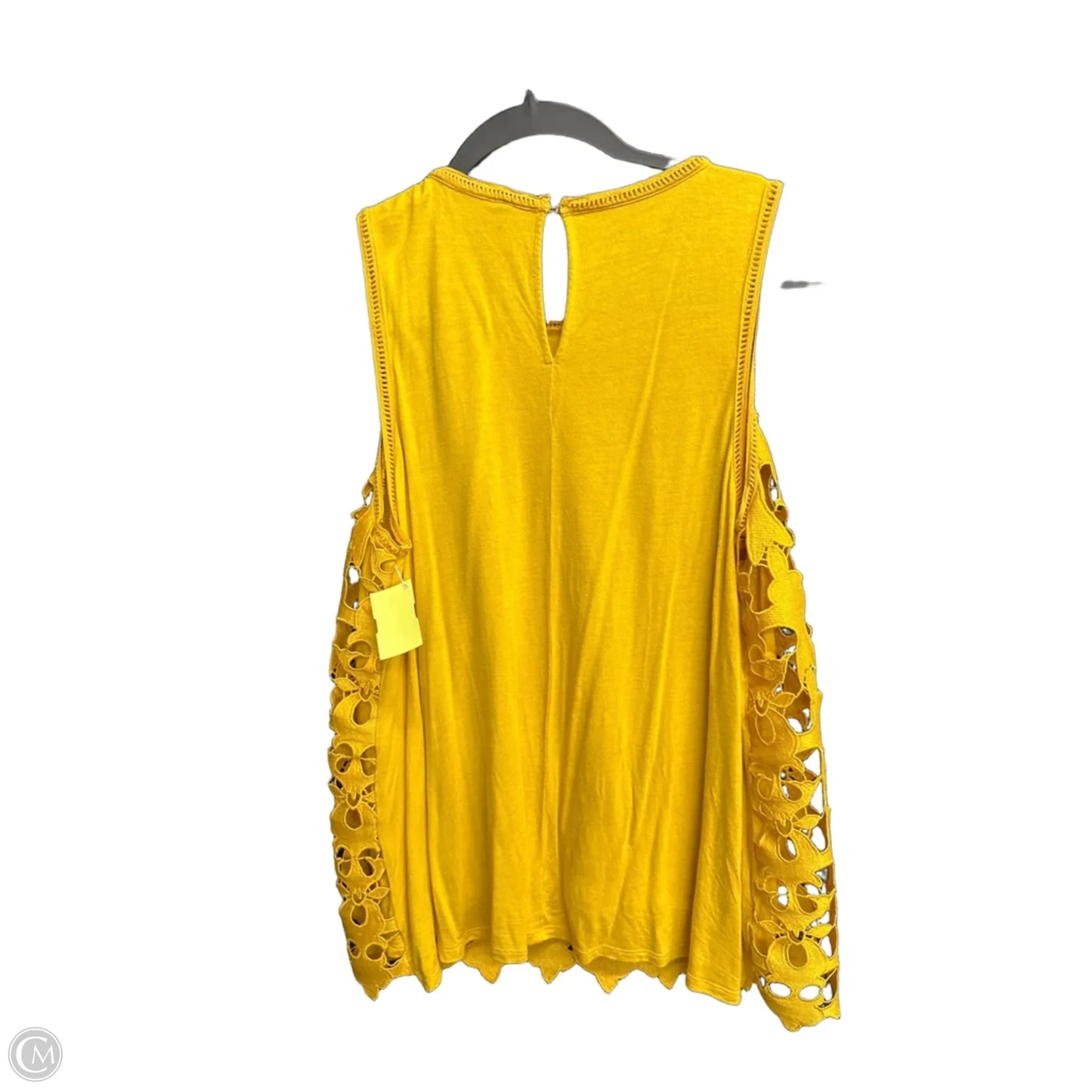 Top Sleeveless By Loft In Yellow, Size: M