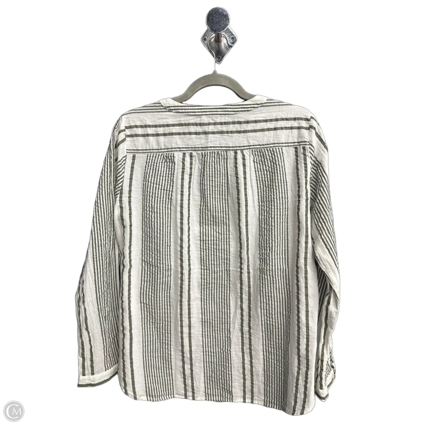 Top Long Sleeve By Loft In Striped Pattern, Size: Mp