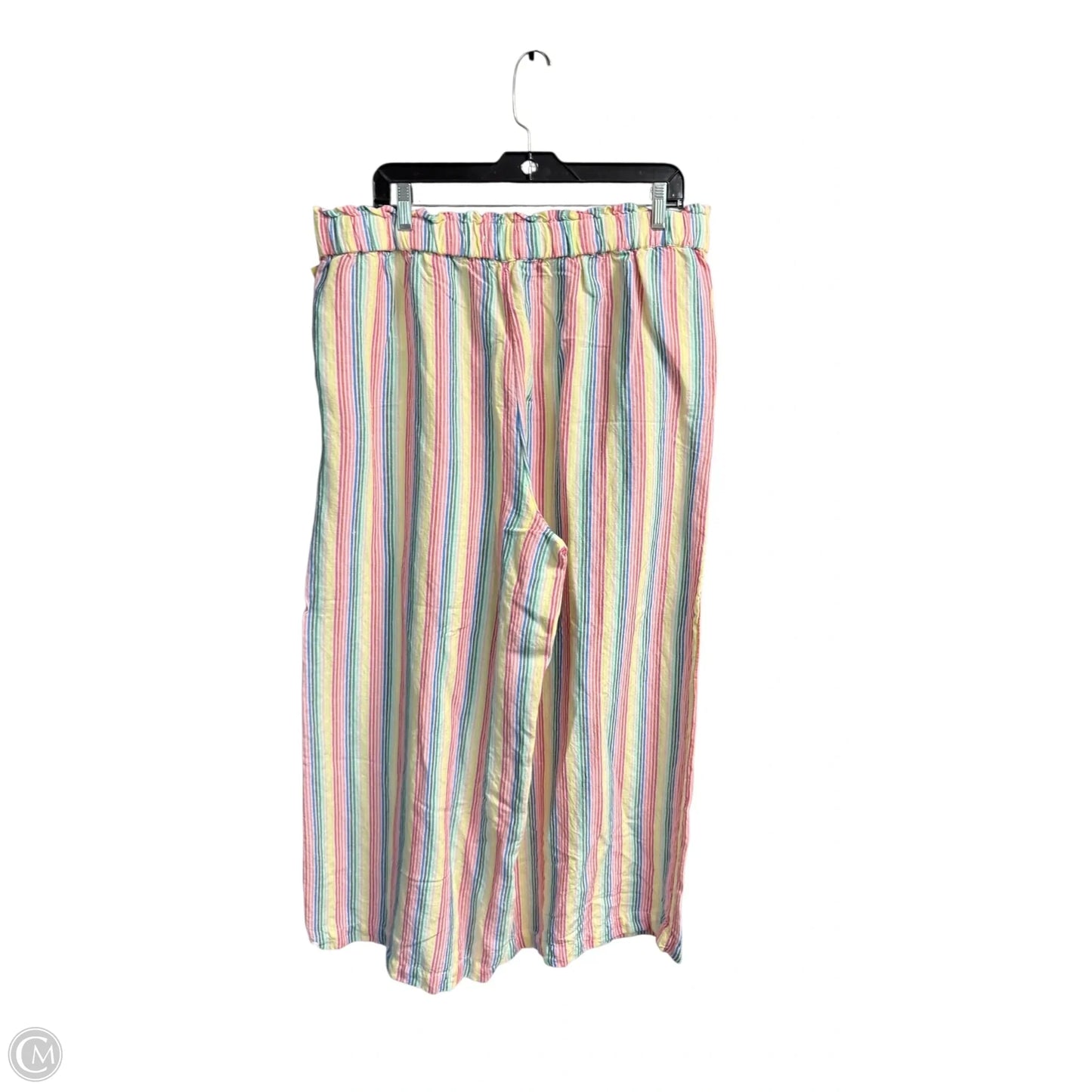 Pants Linen By Loft In Striped Pattern, Size: Xl
