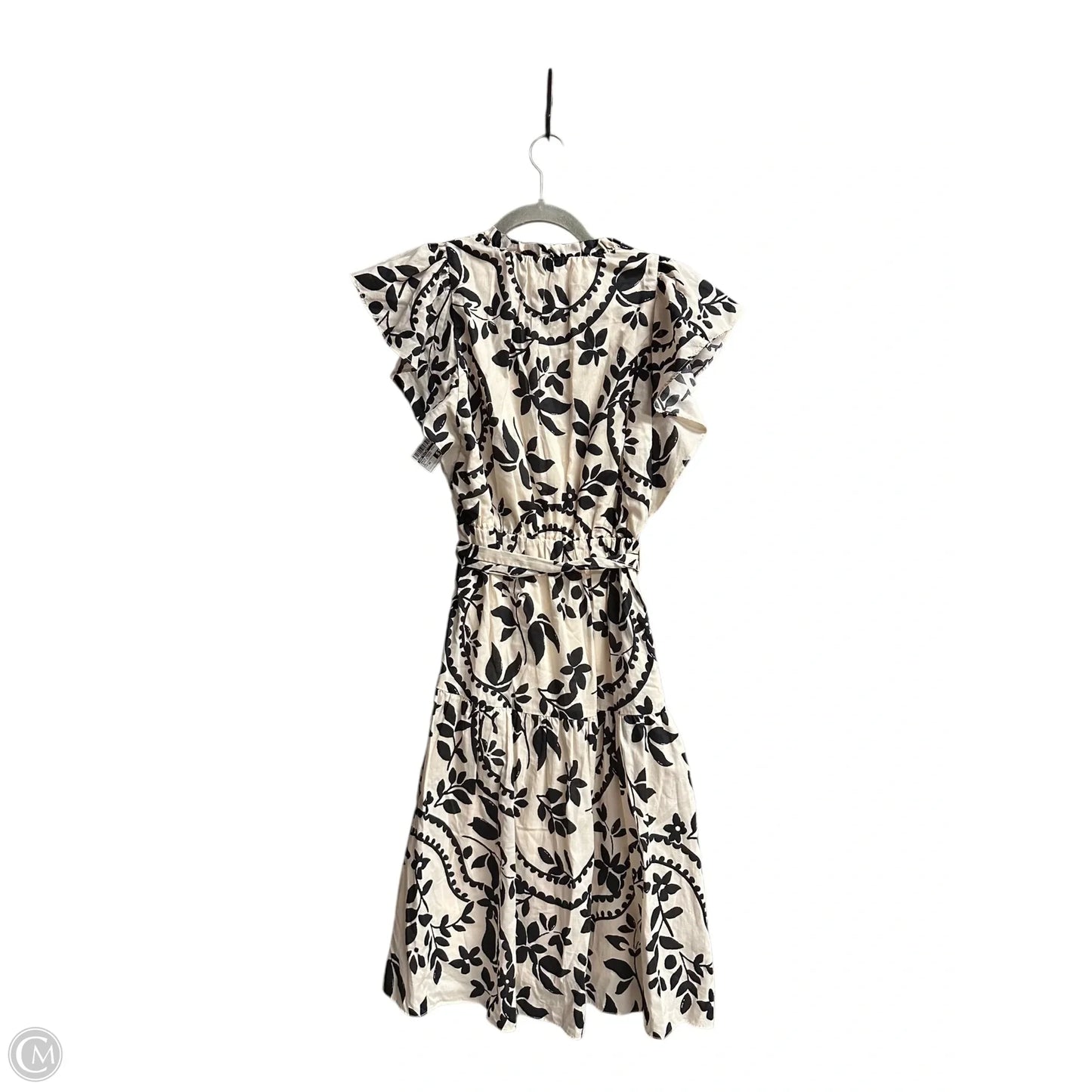 Dress Casual Midi By Ann Taylor In Black & Cream, Size: Xs