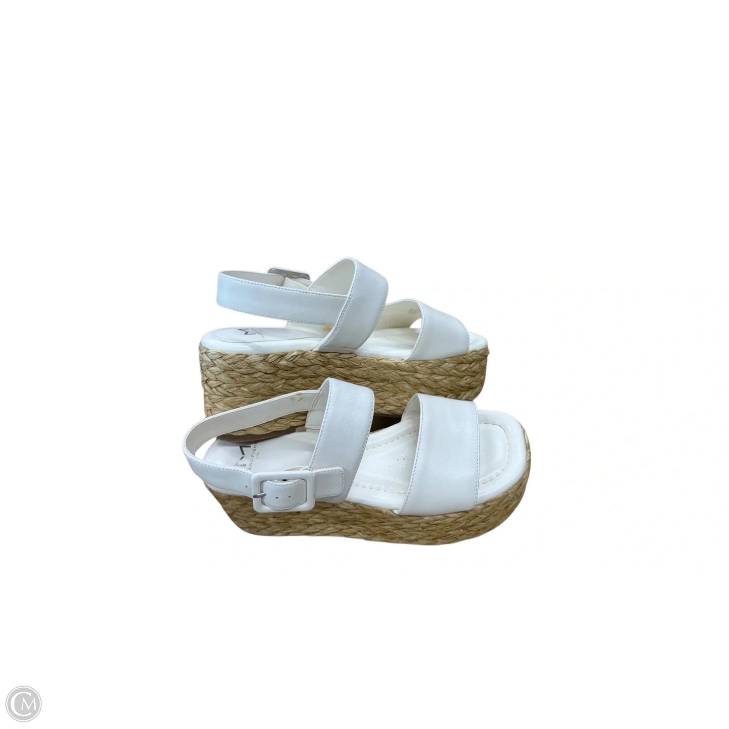 Shoes Heels Wedge By Marc Fisher In White, Size: 8