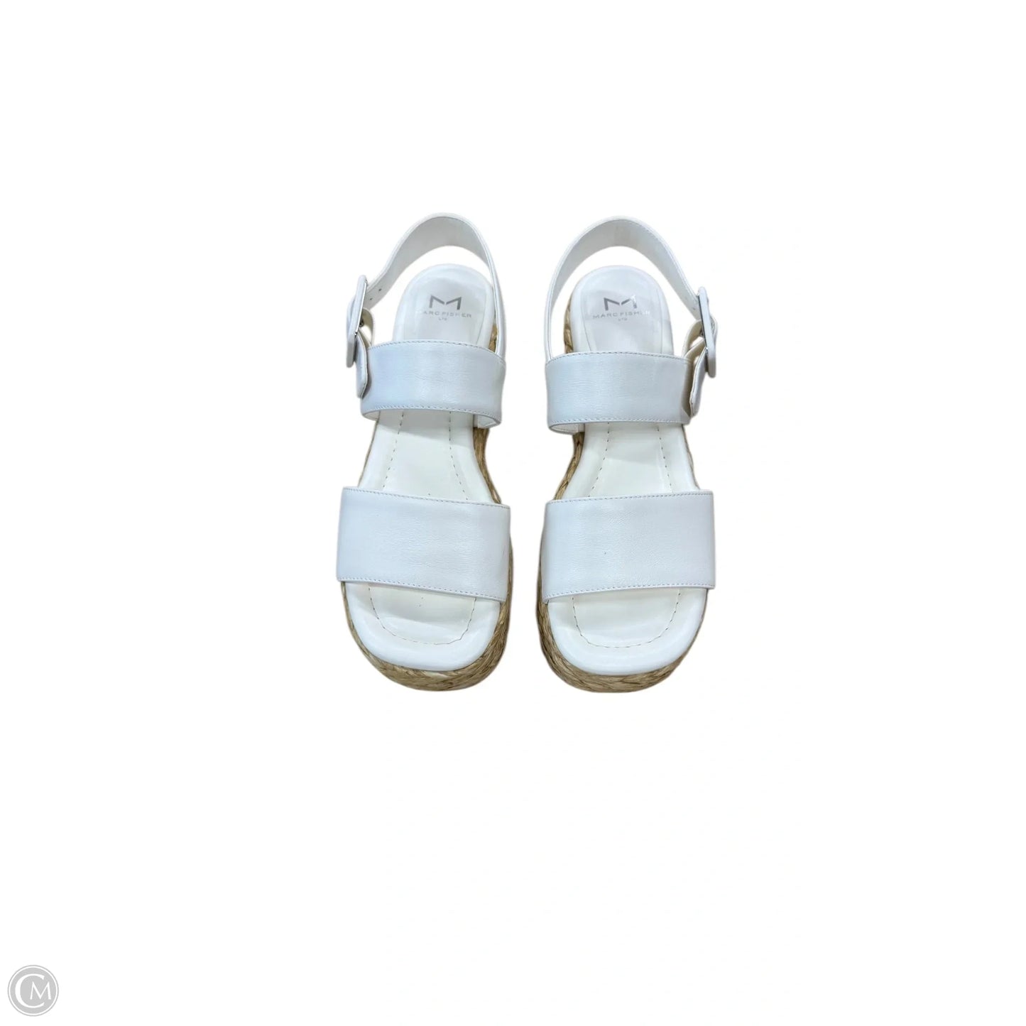 Shoes Heels Wedge By Marc Fisher In White, Size: 8