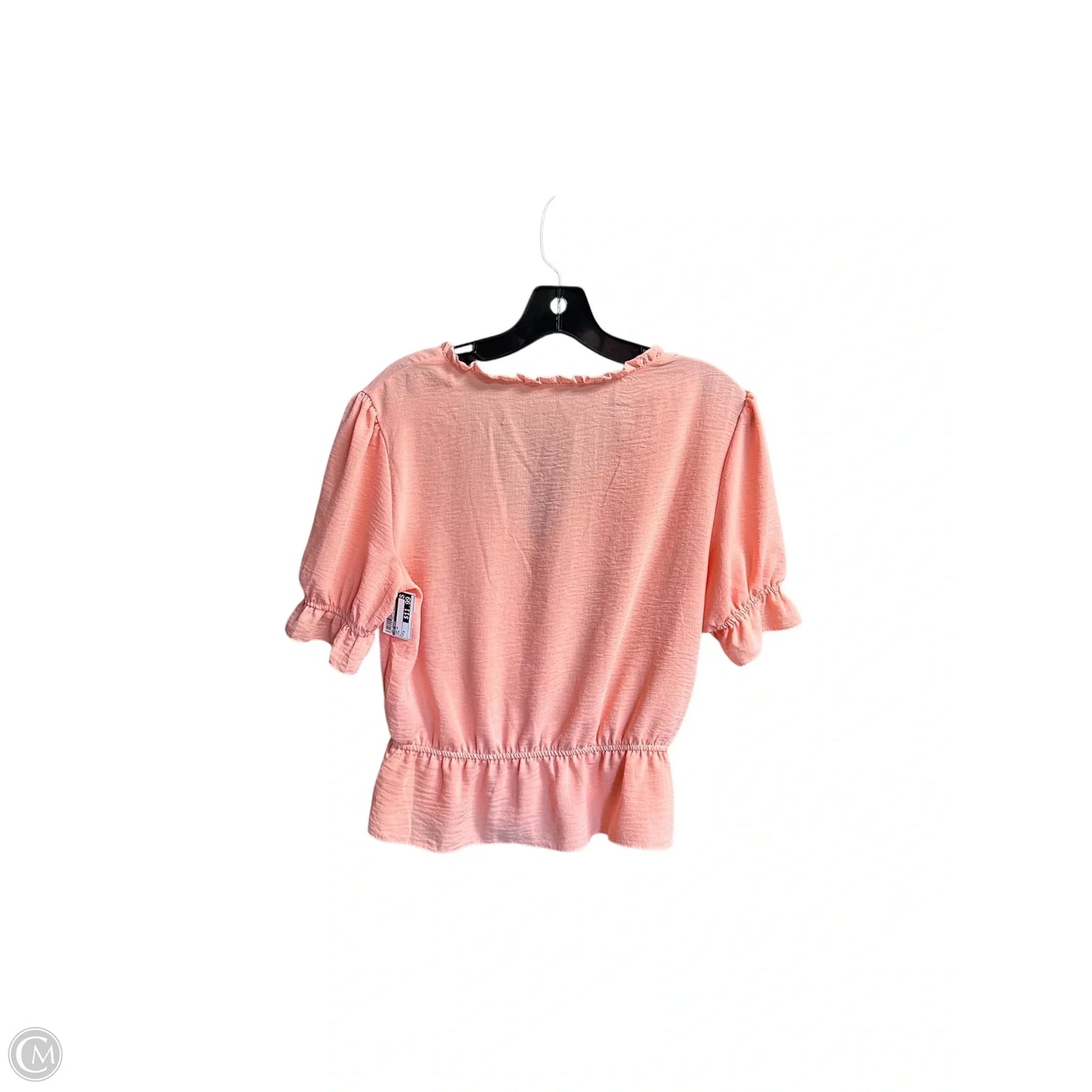 Top Short Sleeve By Top Shop In Pink, Size: S