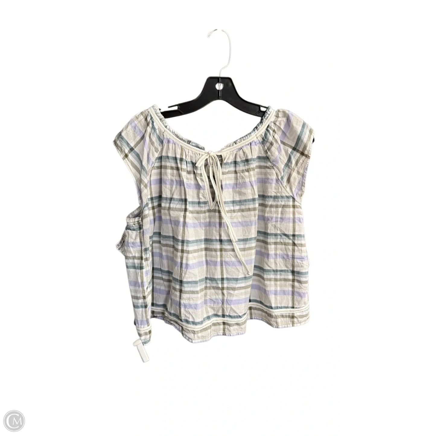 Top Sleeveless By Anthropologie In Plaid Pattern, Size: S