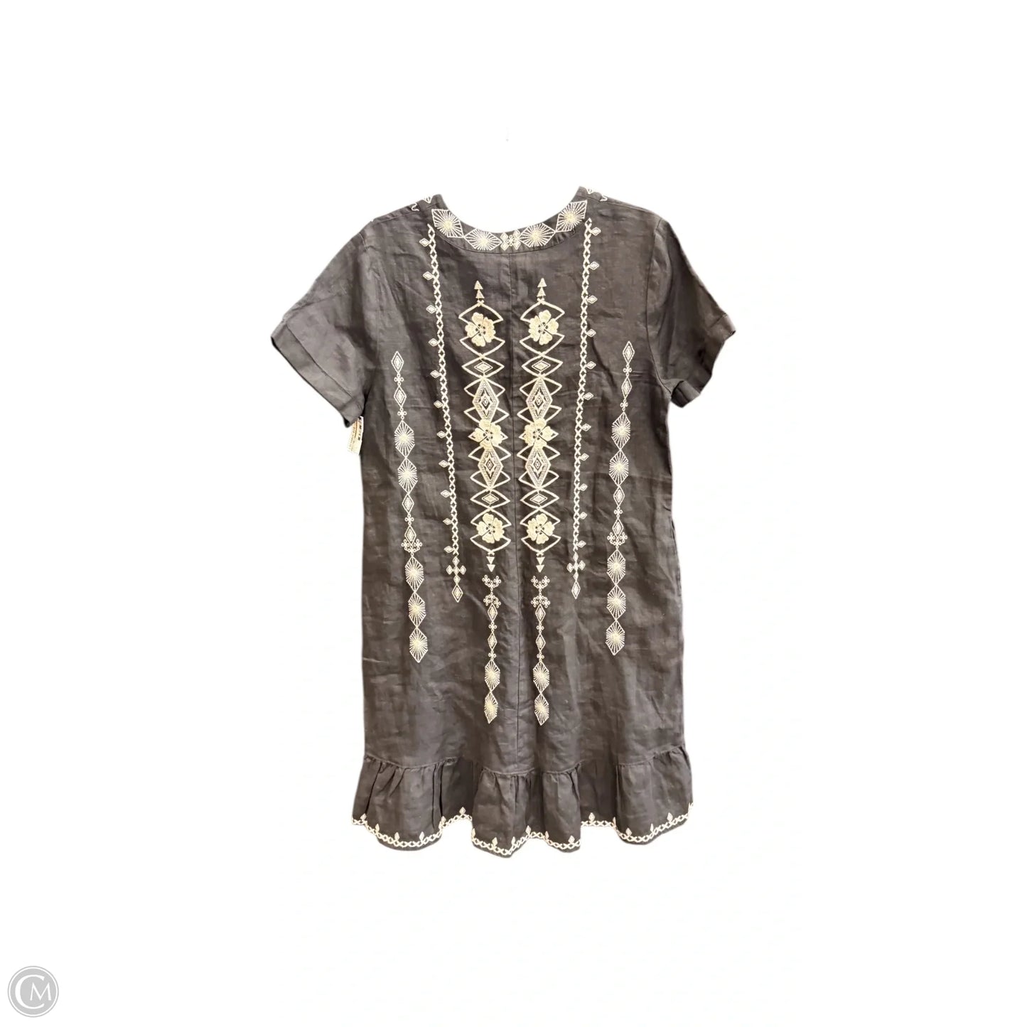 Dress Casual Midi By Johnny Was In Black & Cream, Size: S