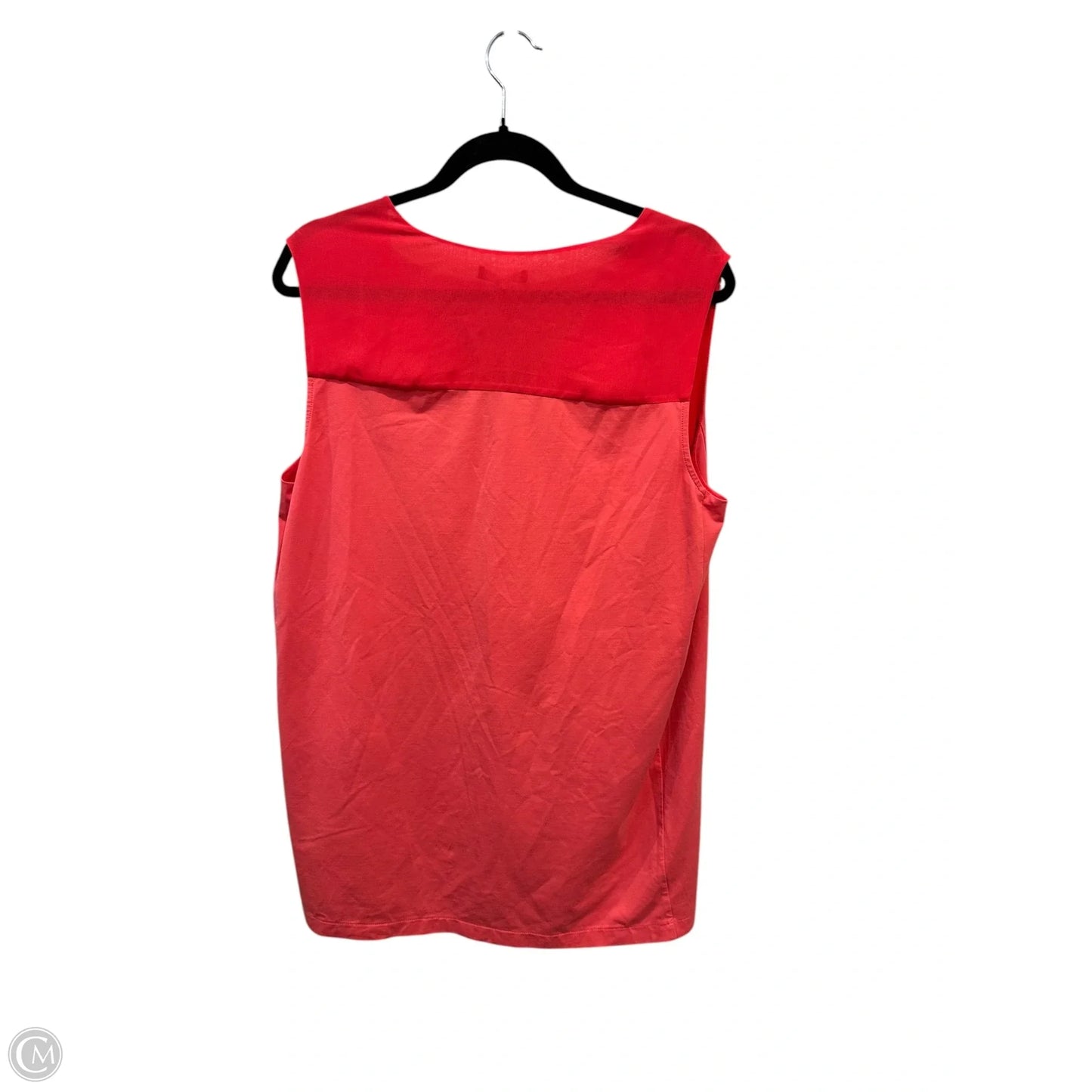 Top Sleeveless Designer By Lafayette 148 In Coral, Size: L