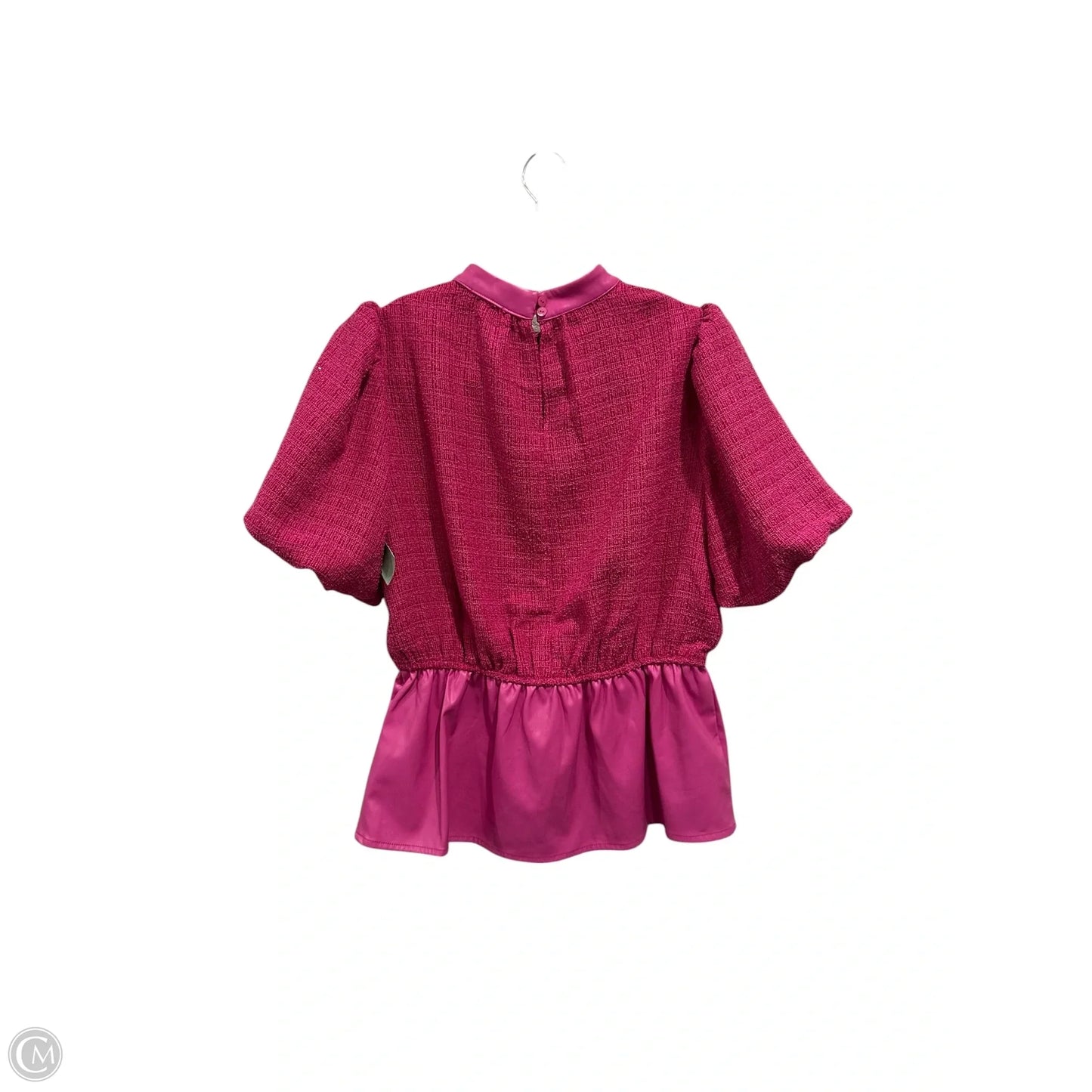 Blouse Short Sleeve By Voy In Pink, Size: S