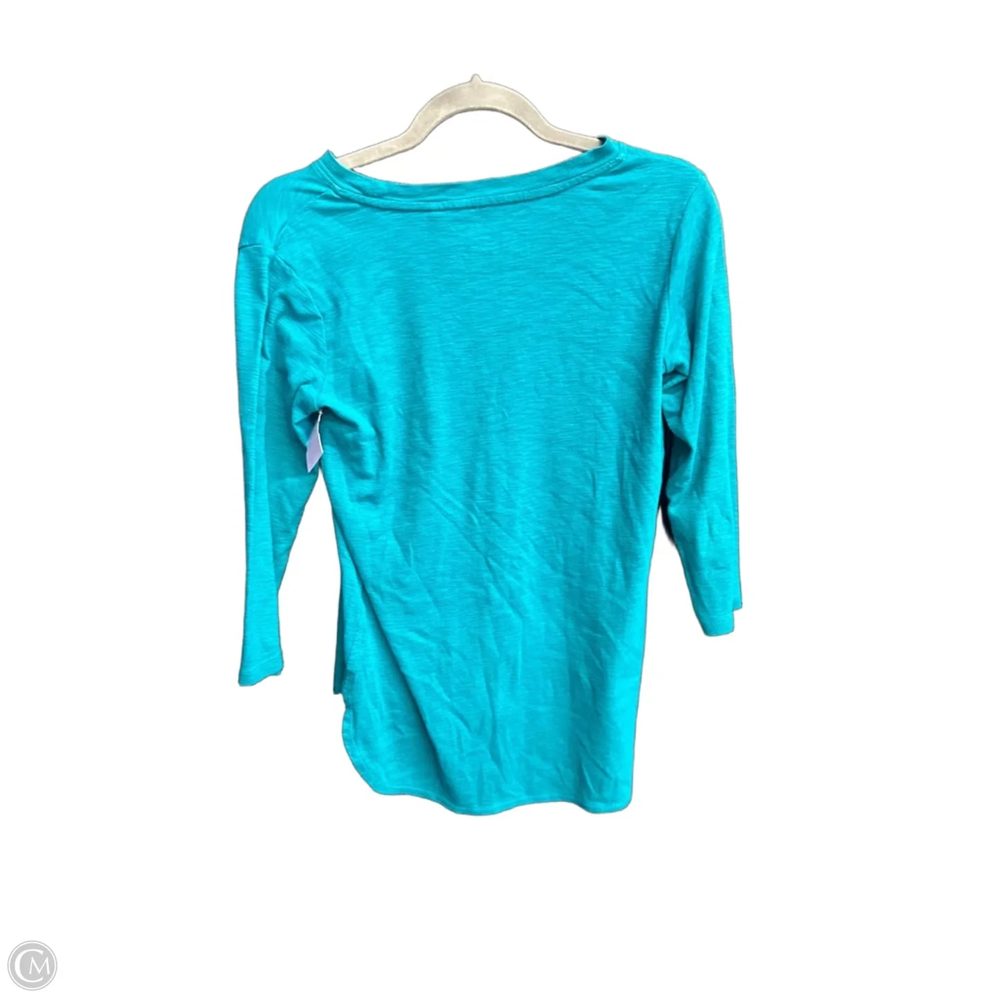 Top 3/4 Sleeve By Kirkland In Teal, Size: S