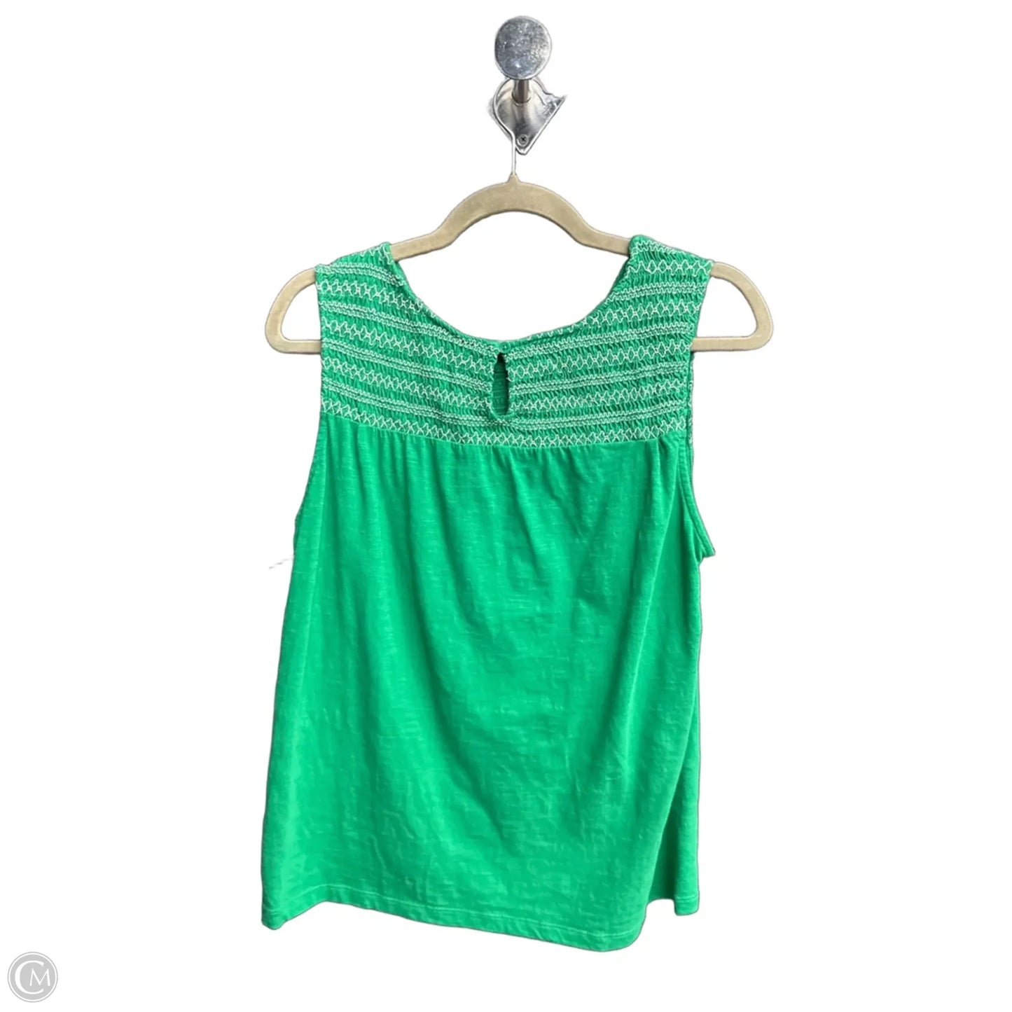 Top Sleeveless By St Johns Bay In Green & White, Size: S
