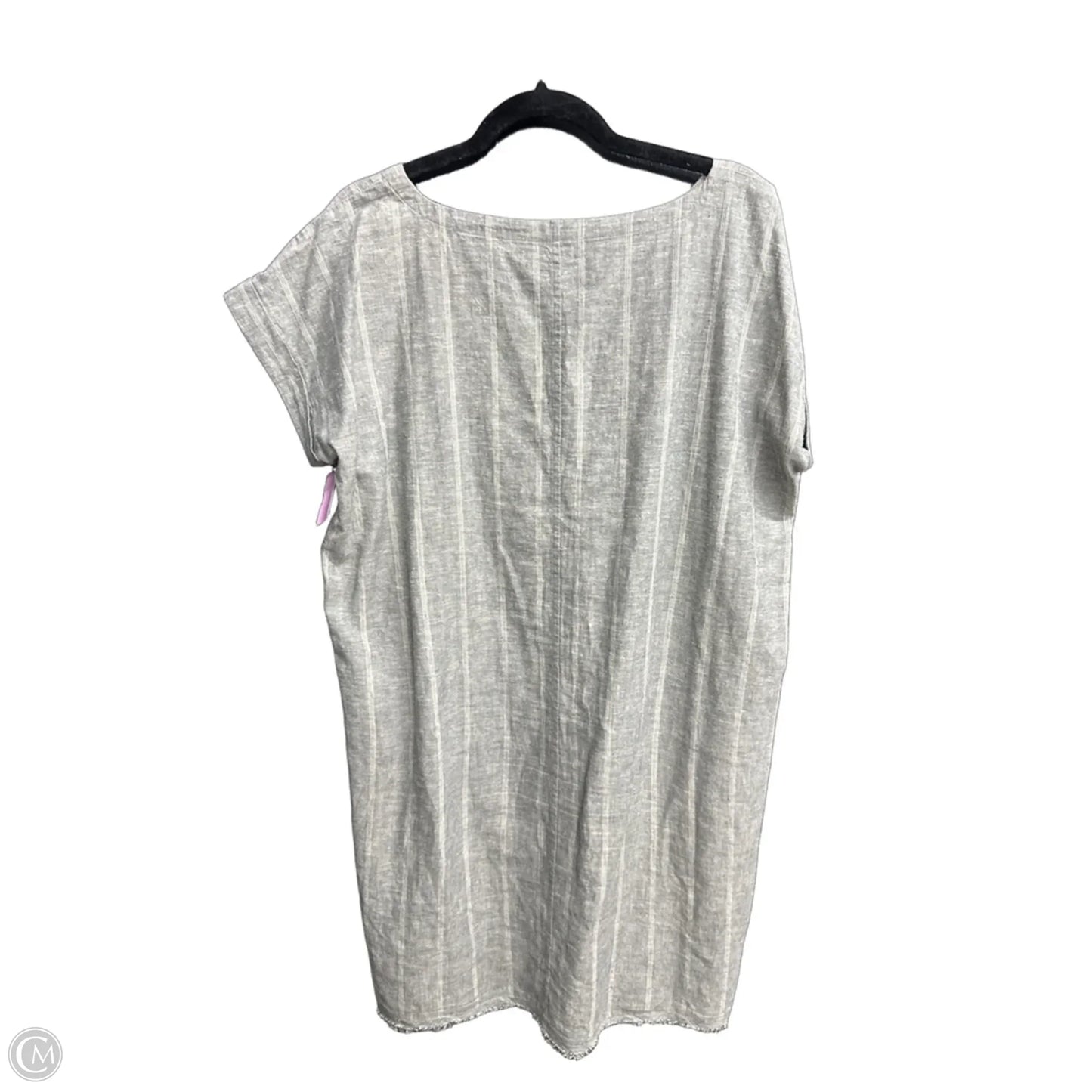 Dress Casual Midi By Eileen Fisher In Grey & White, Size: S