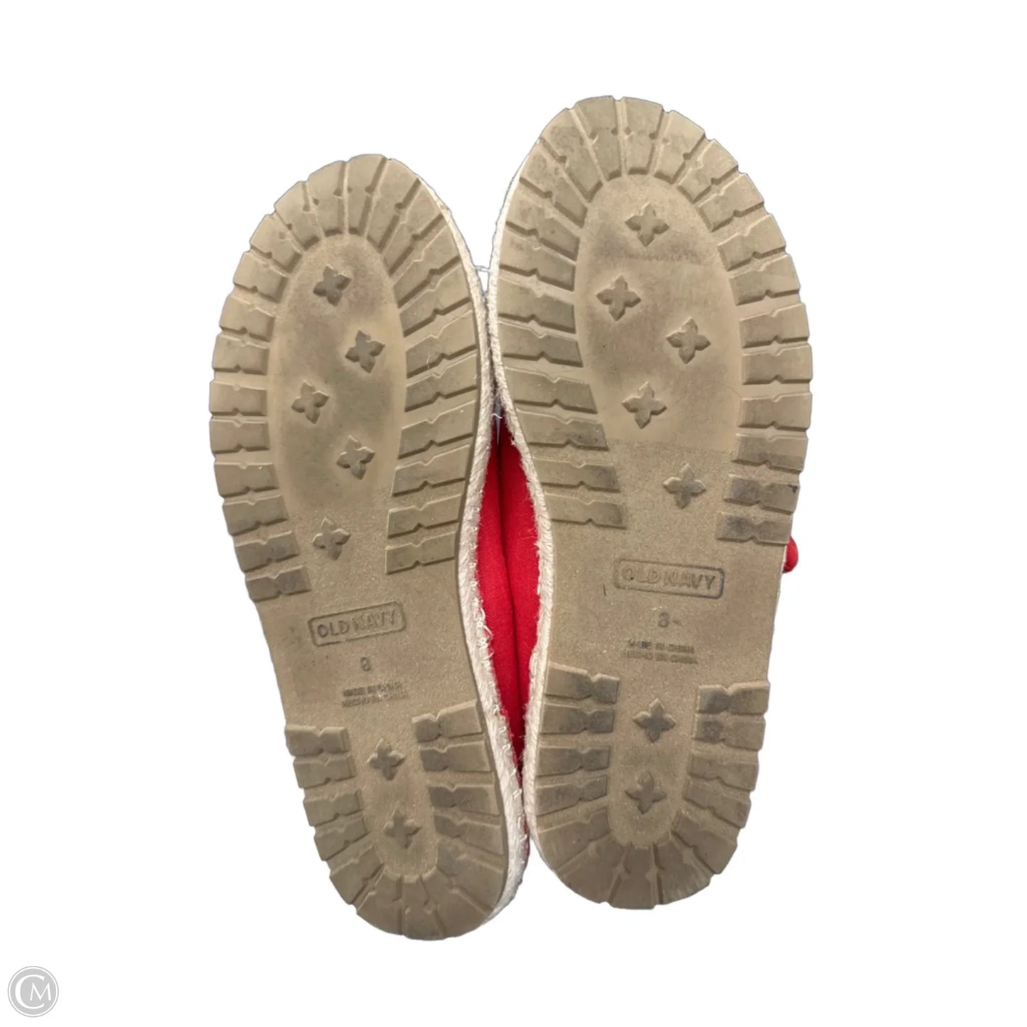 Shoes Flats By Old Navy In Cream & Red, Size: 8
