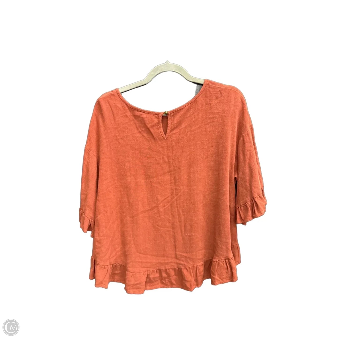 Top Short Sleeve By Entro In Brown, Size: L
