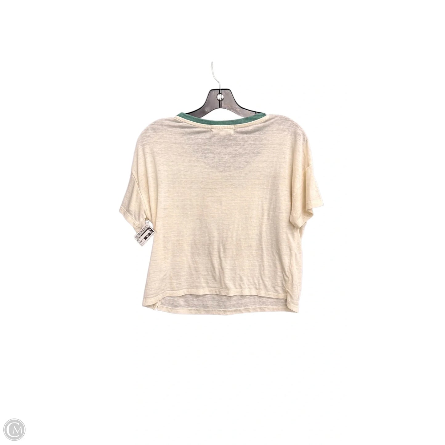 Top Short Sleeve By Pink Rose In Cream, Size: M