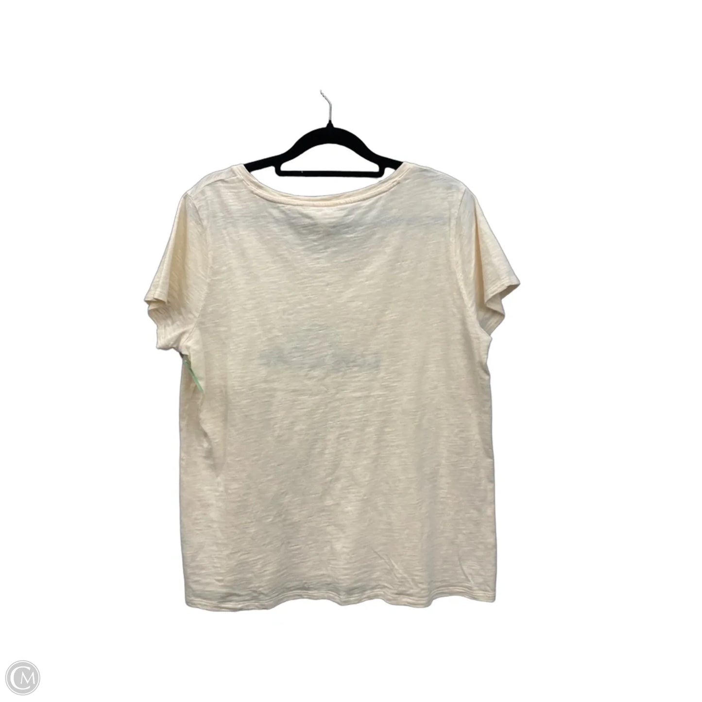 Top Short Sleeve By Lc Lauren Conrad In Cream, Size: L