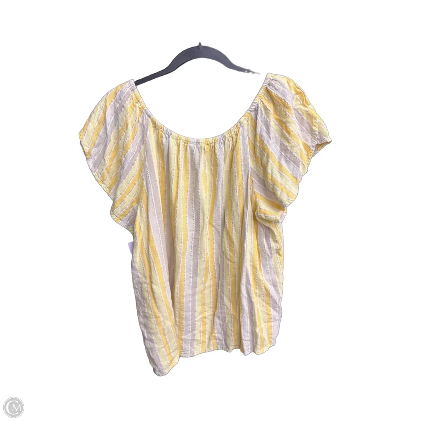 Top Sleeveless By Cato In Yellow, Size: Xl