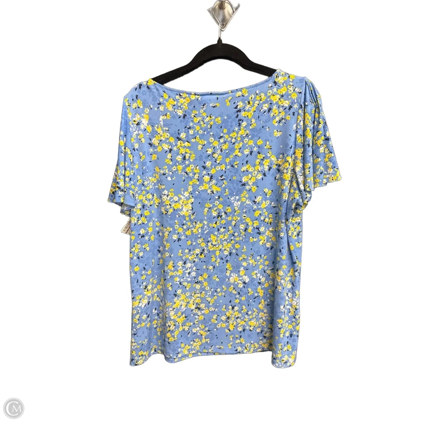 Top Short Sleeve By Liz Claiborne In Blue, Size: Xl
