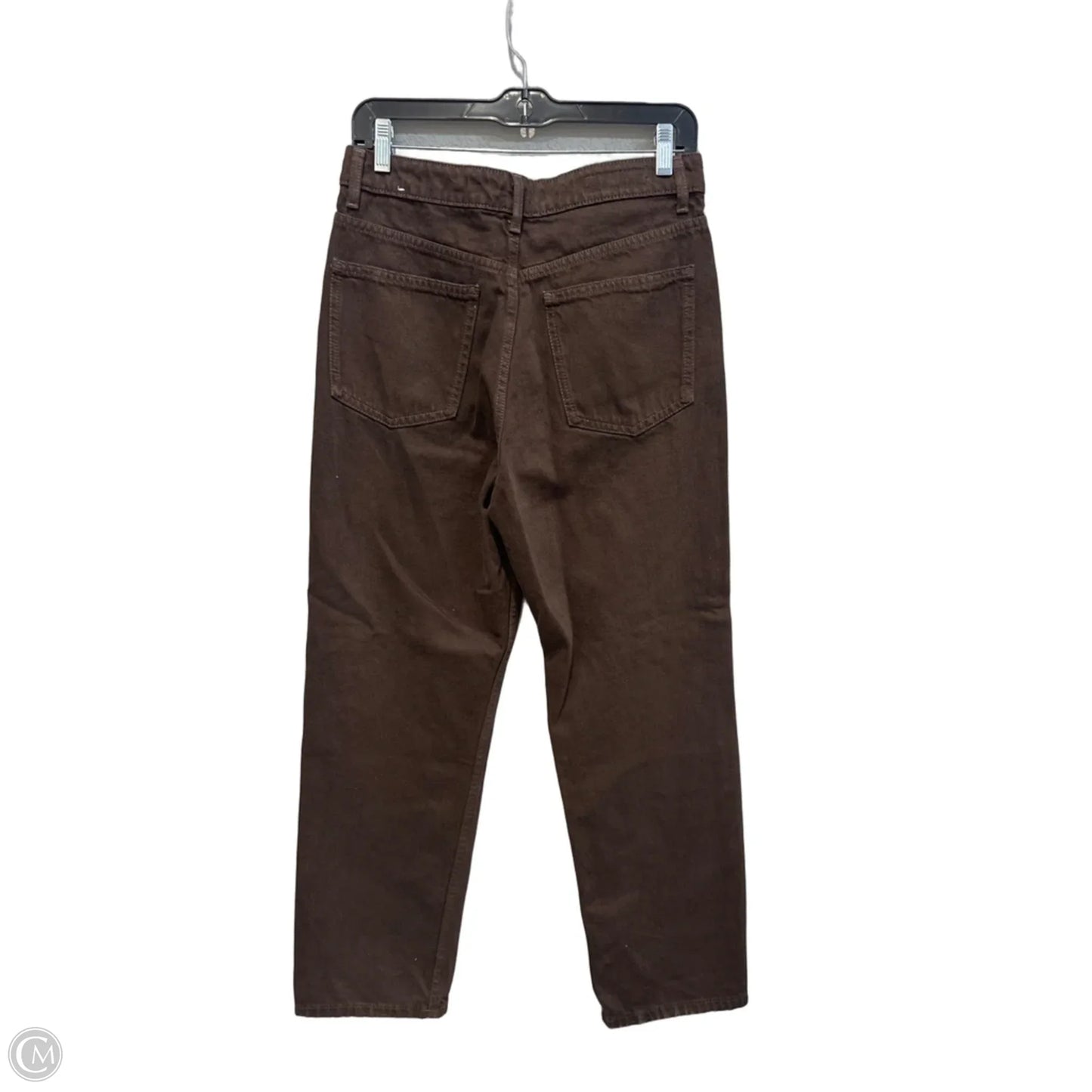 Jeans Straight By Zara In Brown, Size: 4