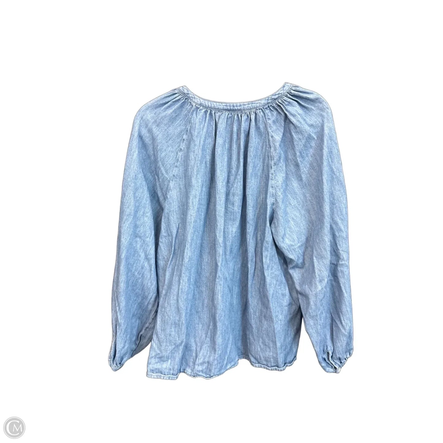 Top Long Sleeve By Old Navy In Blue Denim, Size: L