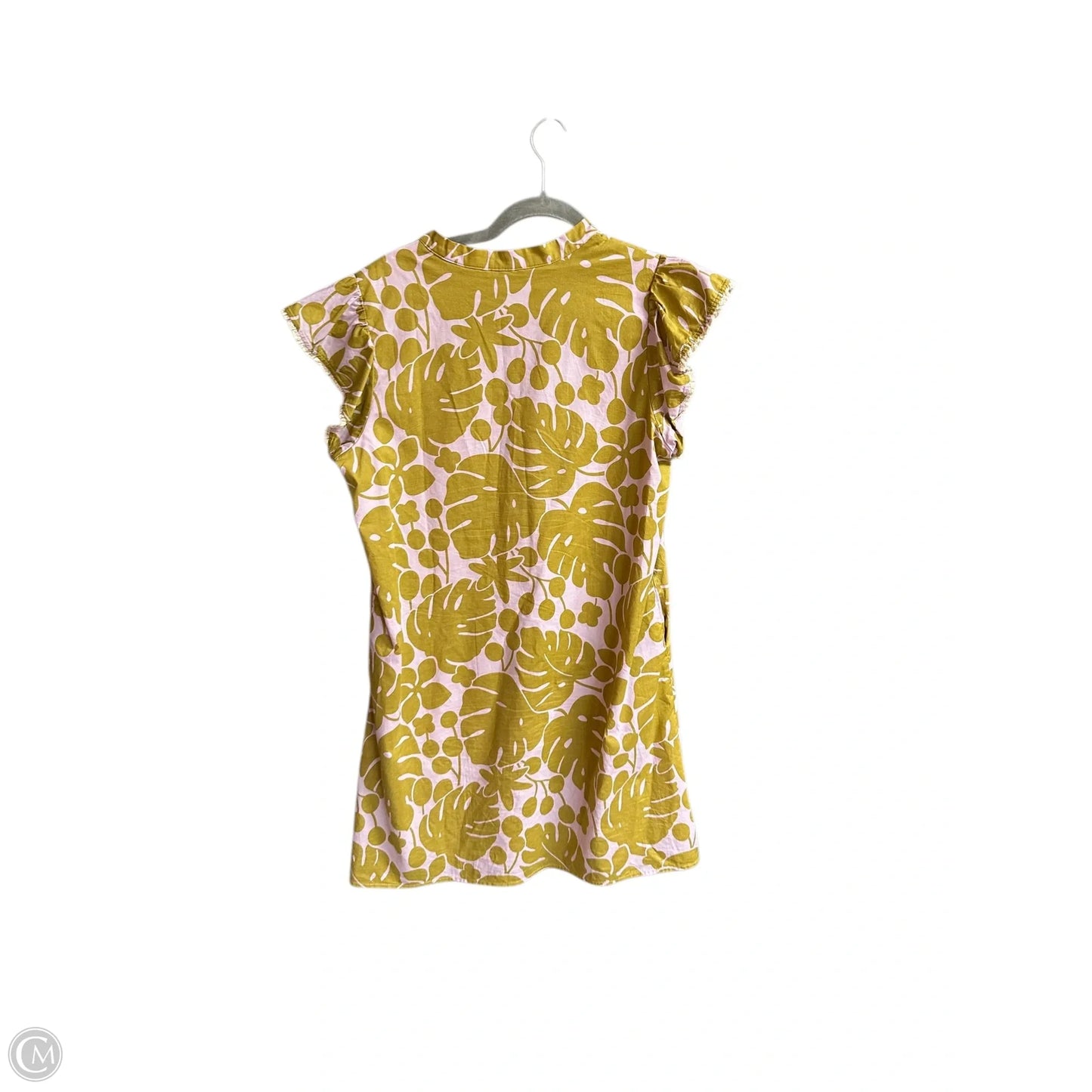 Dress Casual Midi By Thml In Pink & Yellow, Size: L