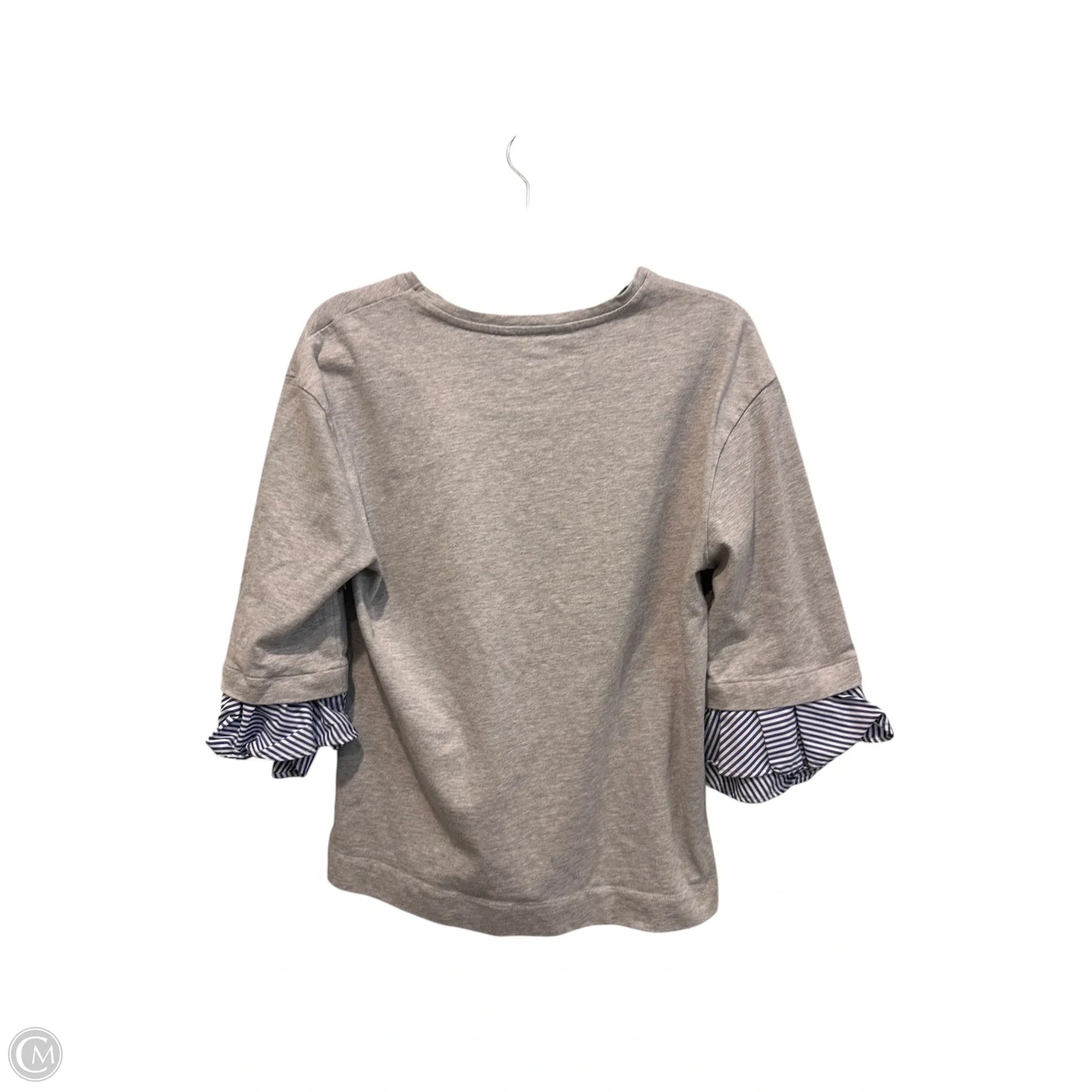Top 3/4 Sleeve By Lauren By Ralph Lauren In Grey, Size: S