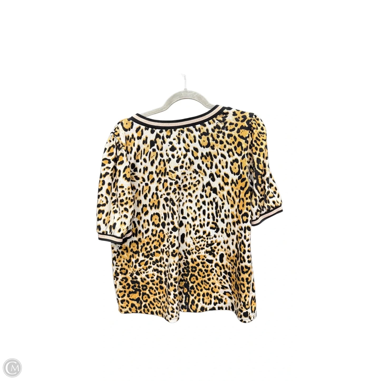 Top Short Sleeve By Ces Femme In Animal Print, Size: S