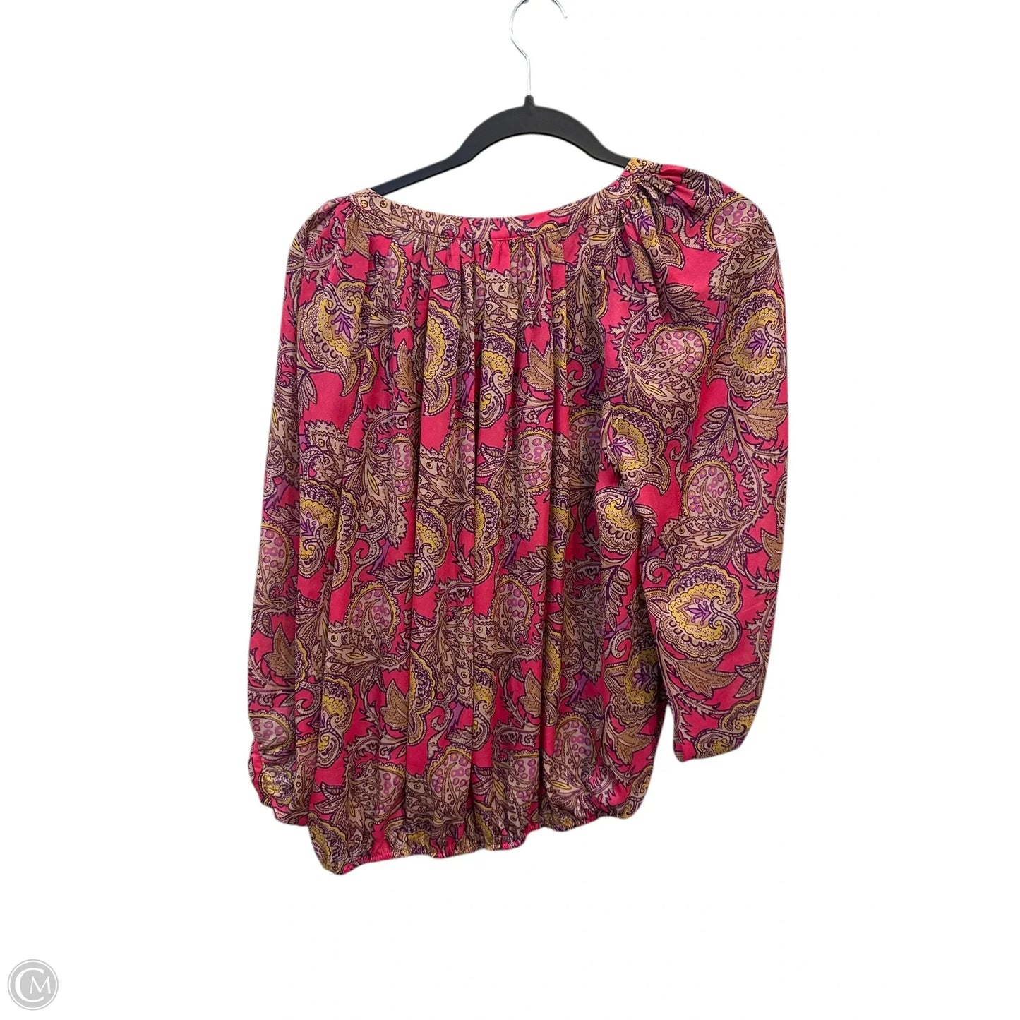 Top Long Sleeve By Loft In Paisley Print, Size: Xs