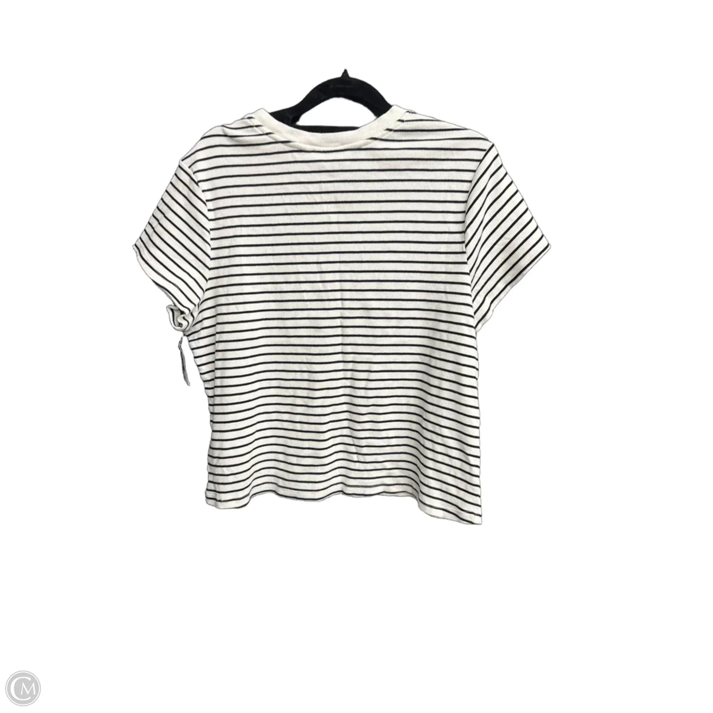 Top Short Sleeve Basic By Clothes Mentor In Striped Pattern, Size: S
