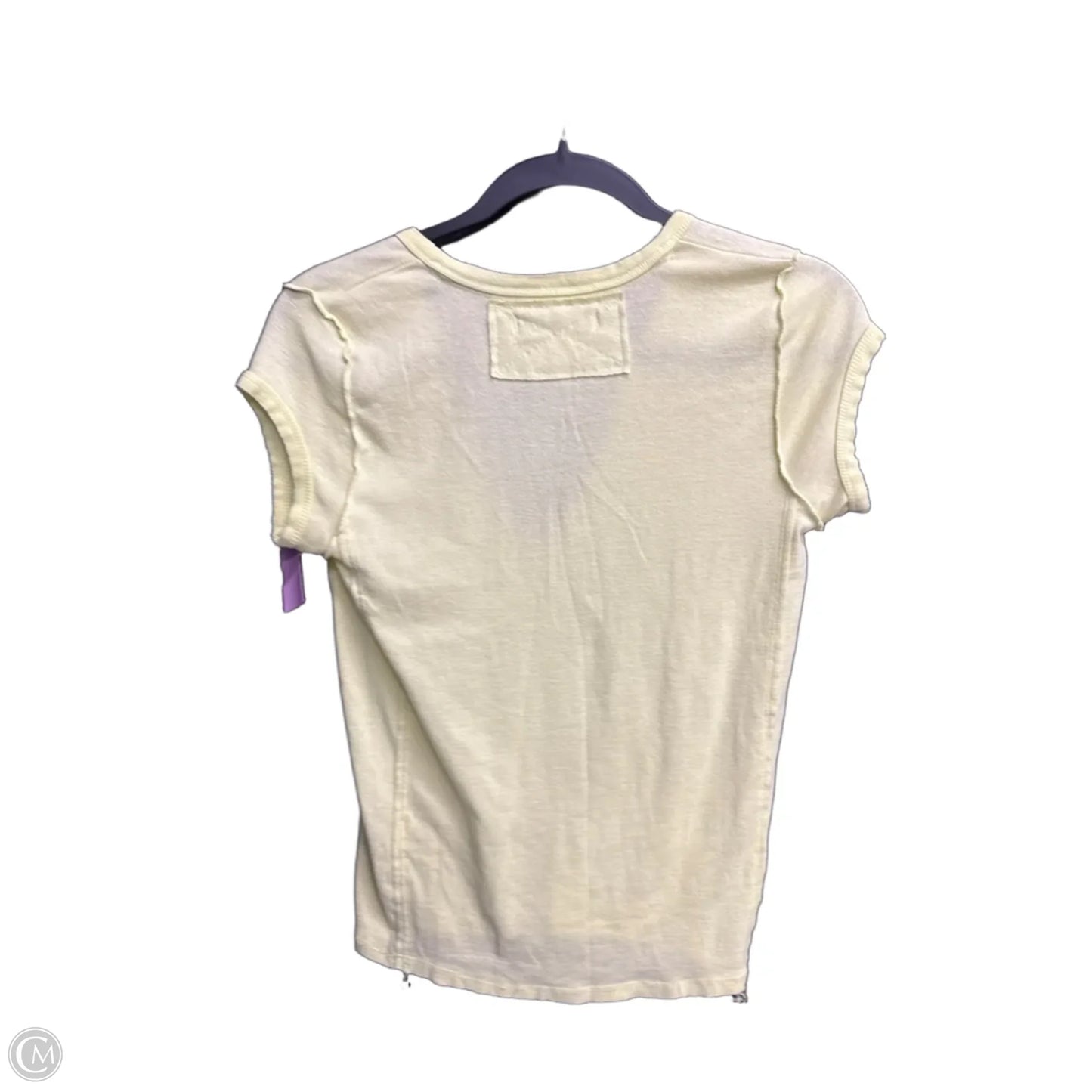 Top Short Sleeve Basic By Free People In Yellow, Size: S