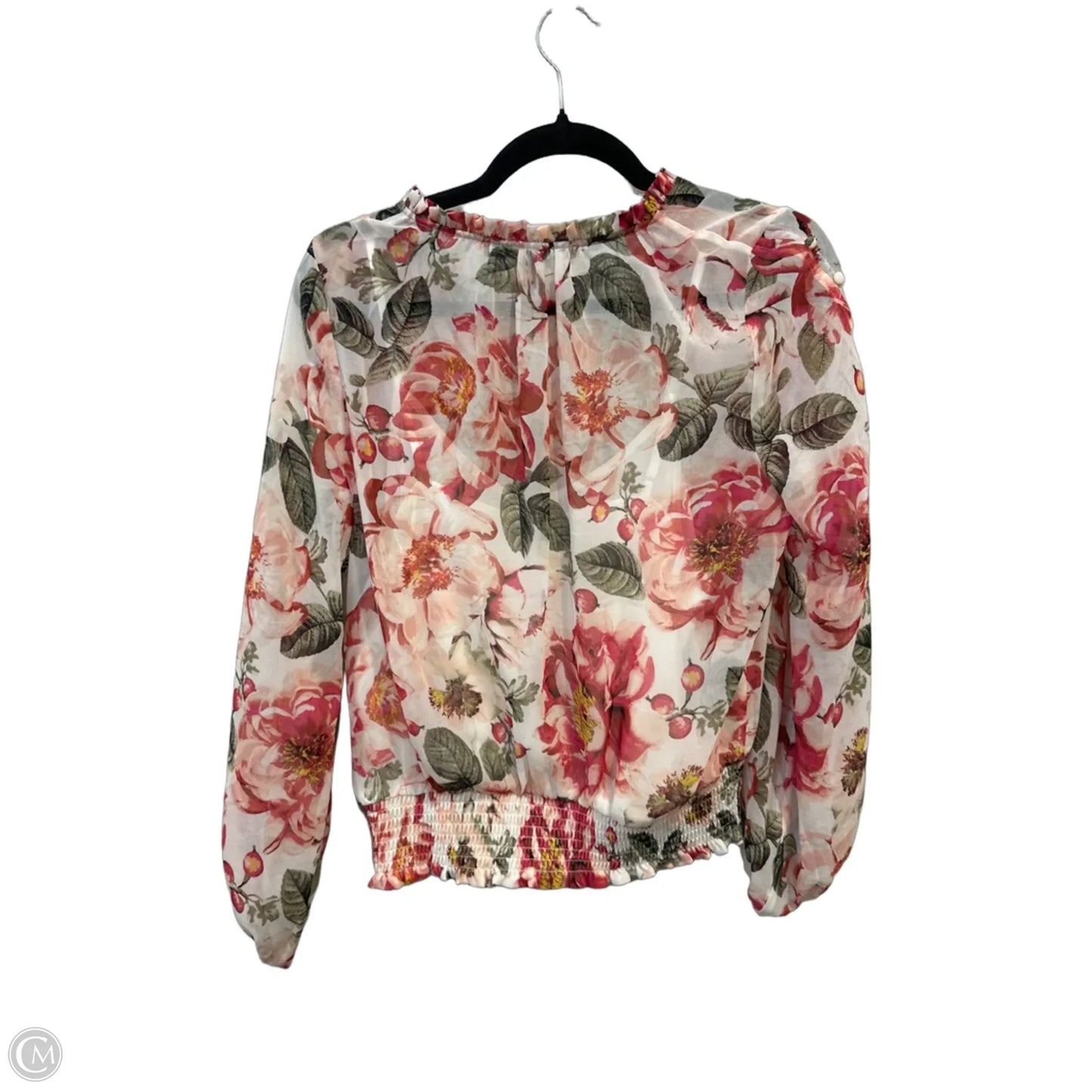 Top Long Sleeve By White House Black Market In Floral Print, Size: Sp