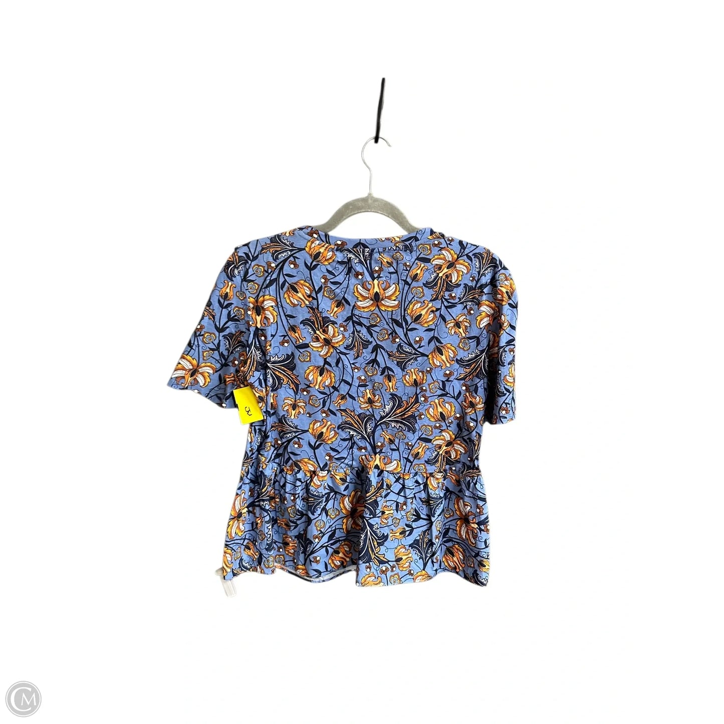 Top Short Sleeve By Zara In Blue, Size: M