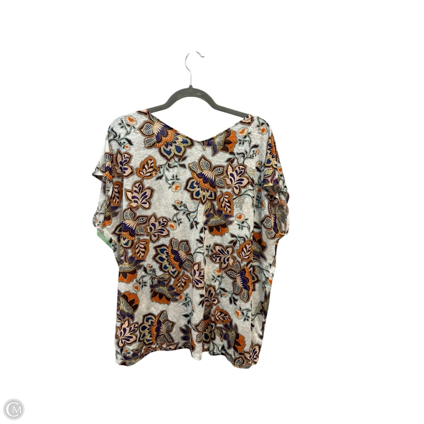 Top Short Sleeve By Loft In Paisley Print, Size: Xl