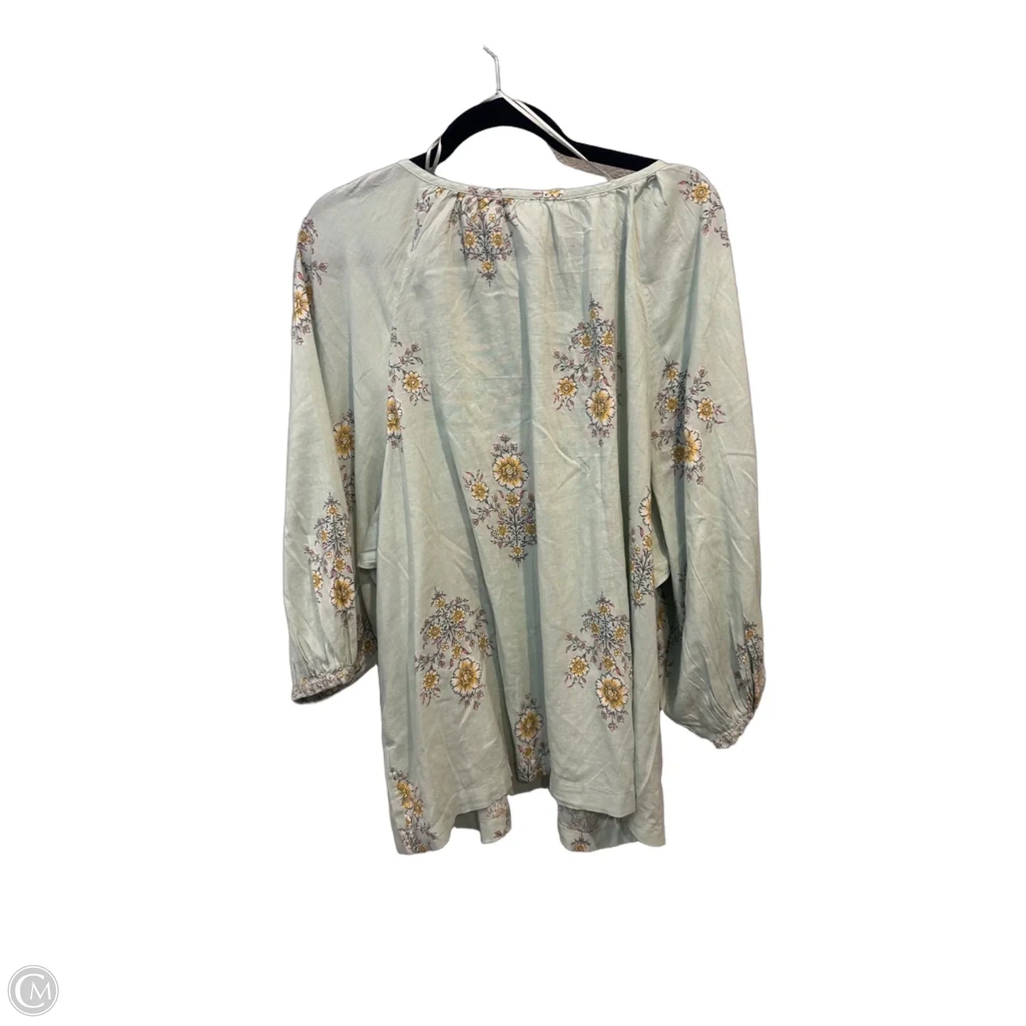 Top Short Sleeve By Lc Lauren Conrad In Floral Print, Size: 2x