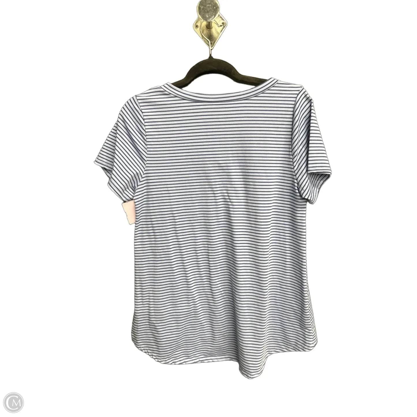 Top Short Sleeve By Lularoe In Striped Pattern, Size: M