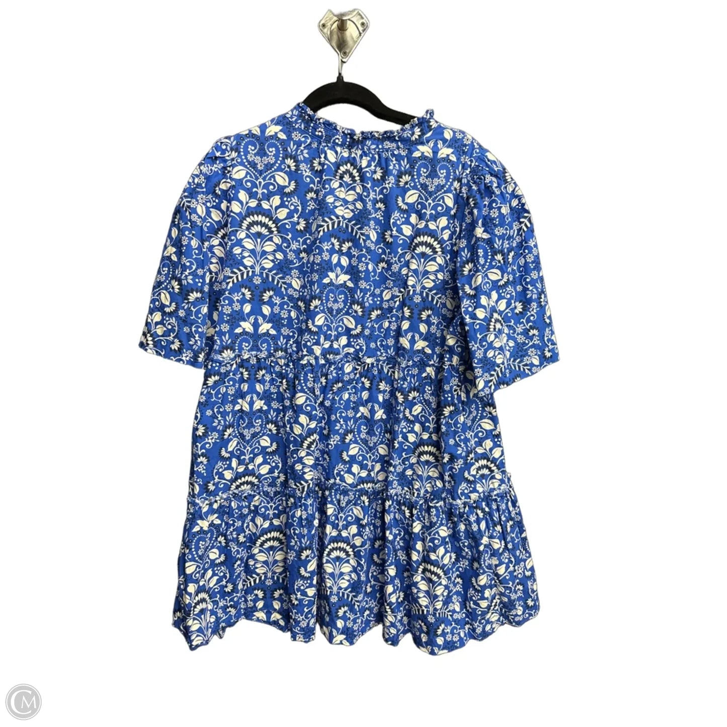 Dress Casual Short By Sugar Lips In Blue & White, Size: Xl