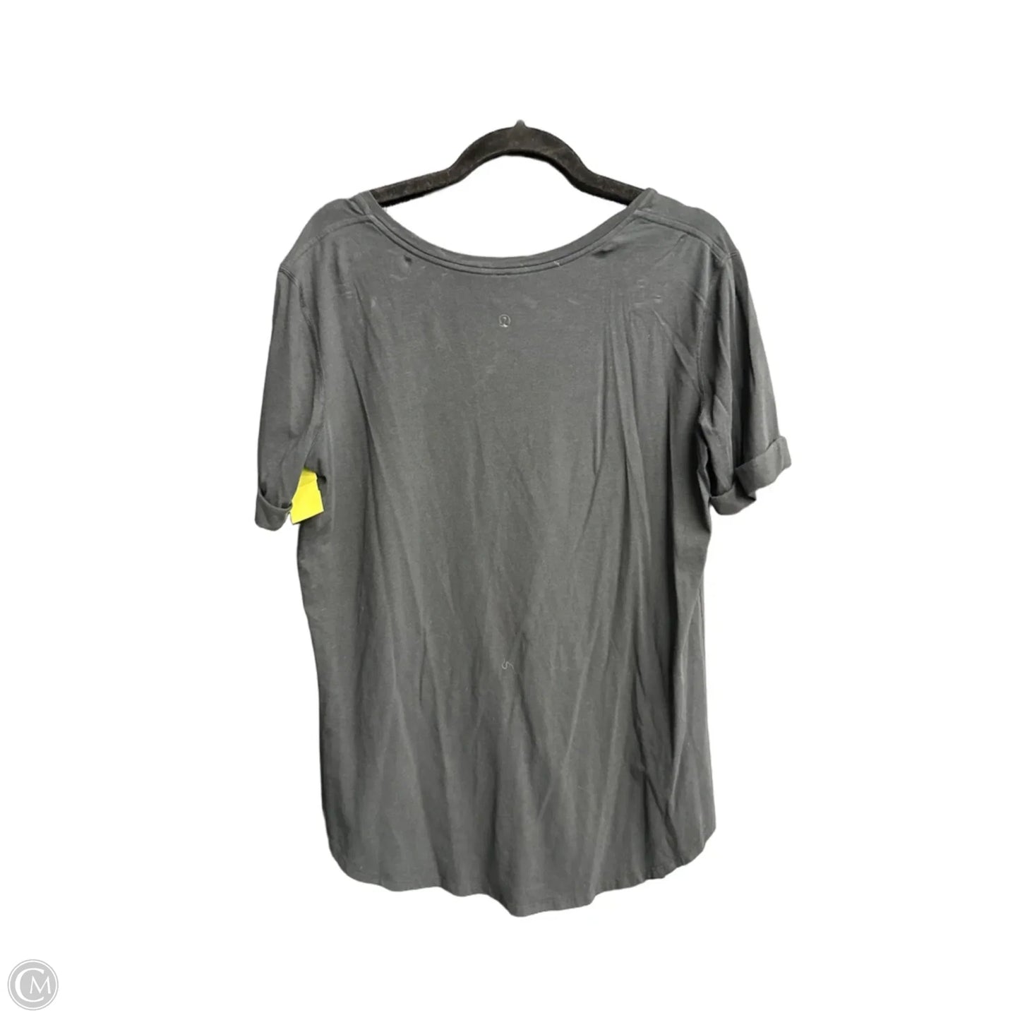 Athletic Top Short Sleeve By Lululemon In Black, Size: 10
