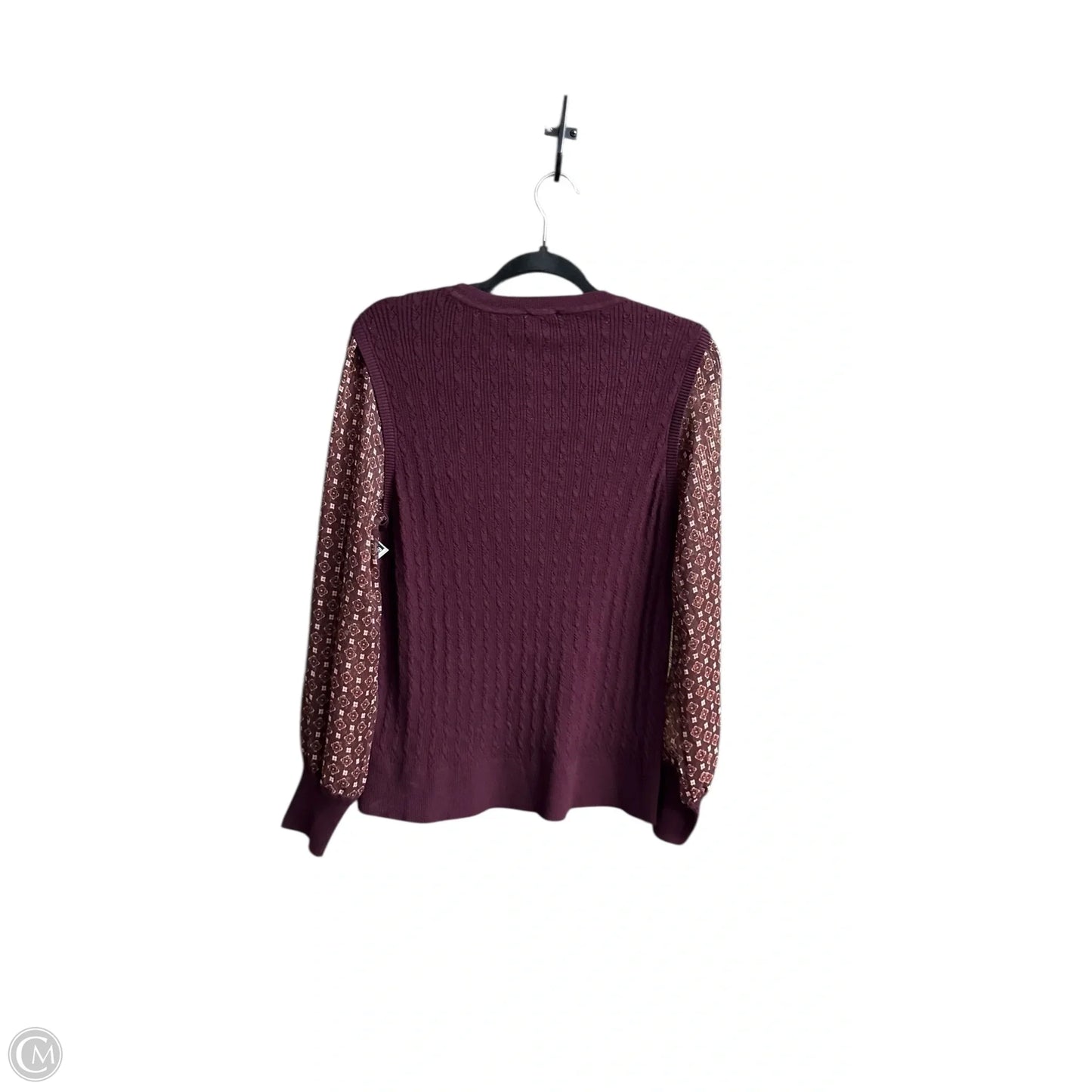 Top Long Sleeve By Talbots In Maroon, Size: L