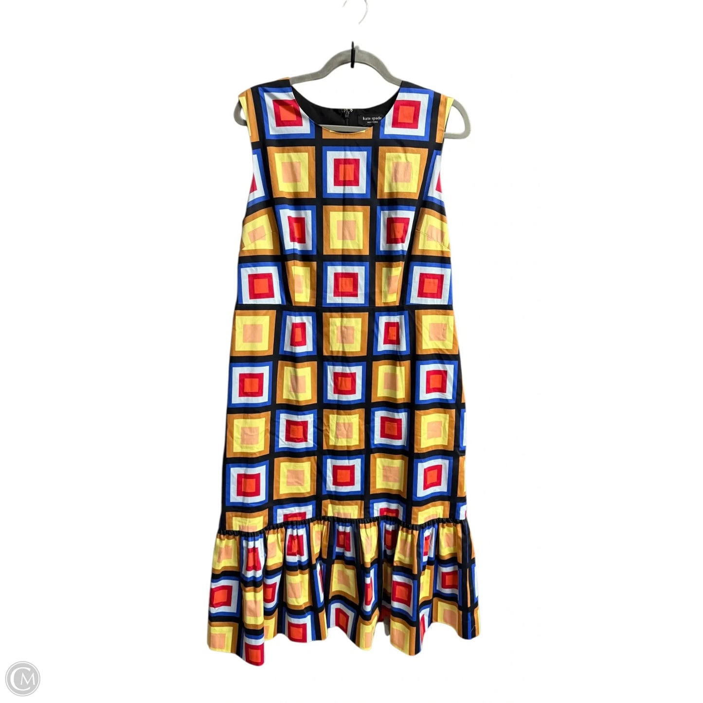 Dress Designer By Kate Spade In Geometric Pattern, Size: Xl
